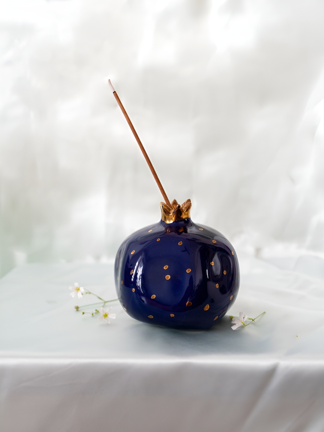 

Glimpse Homes Blue & Gold Toned Pomegranate Figurine Showpiece