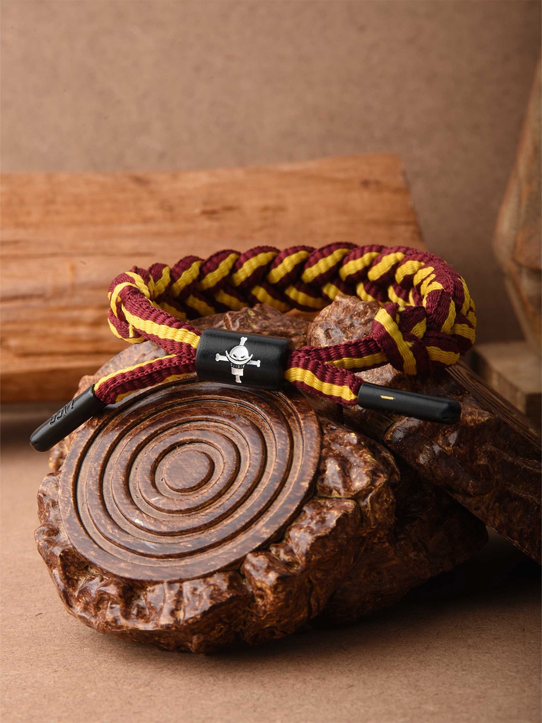 

COMICSENSE Unisex One Piece Anime Strongest Captain Braided Wraparound Bracelet, Brown