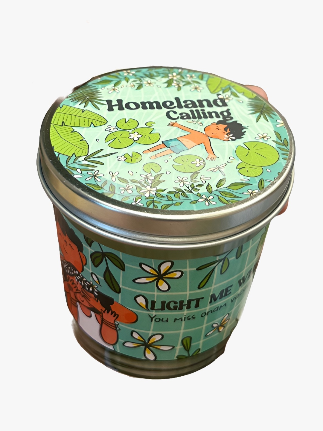 

DOODLEHOLIC Green & White Printed Homeland Calling Scented Candle