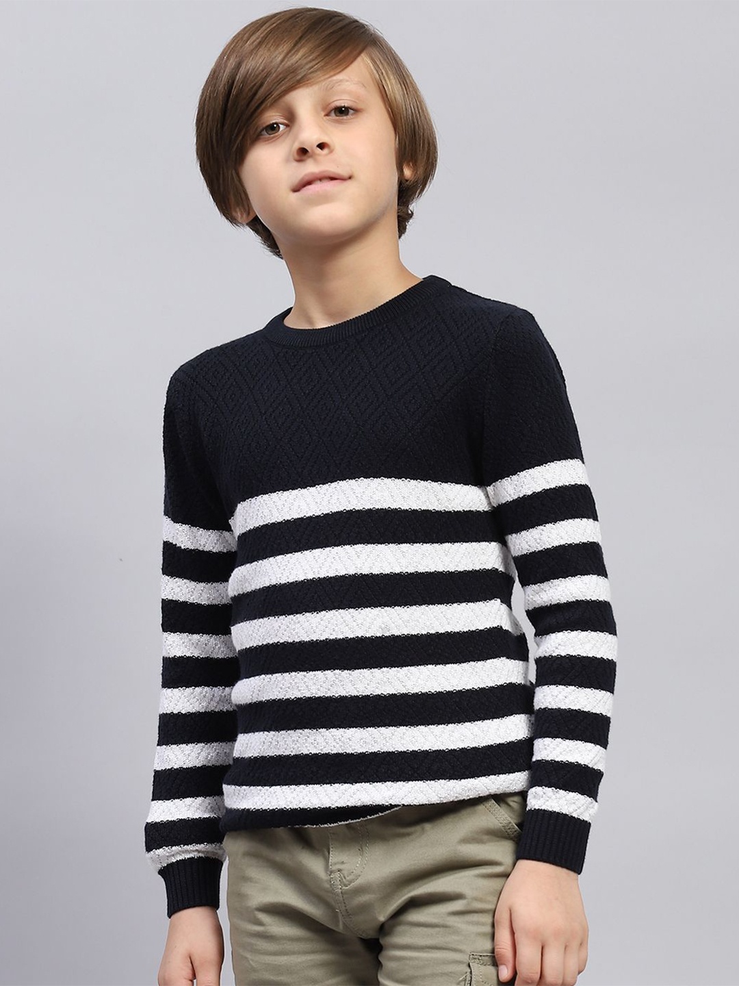 

Monte Carlo Boys Striped Pullover, Navy blue