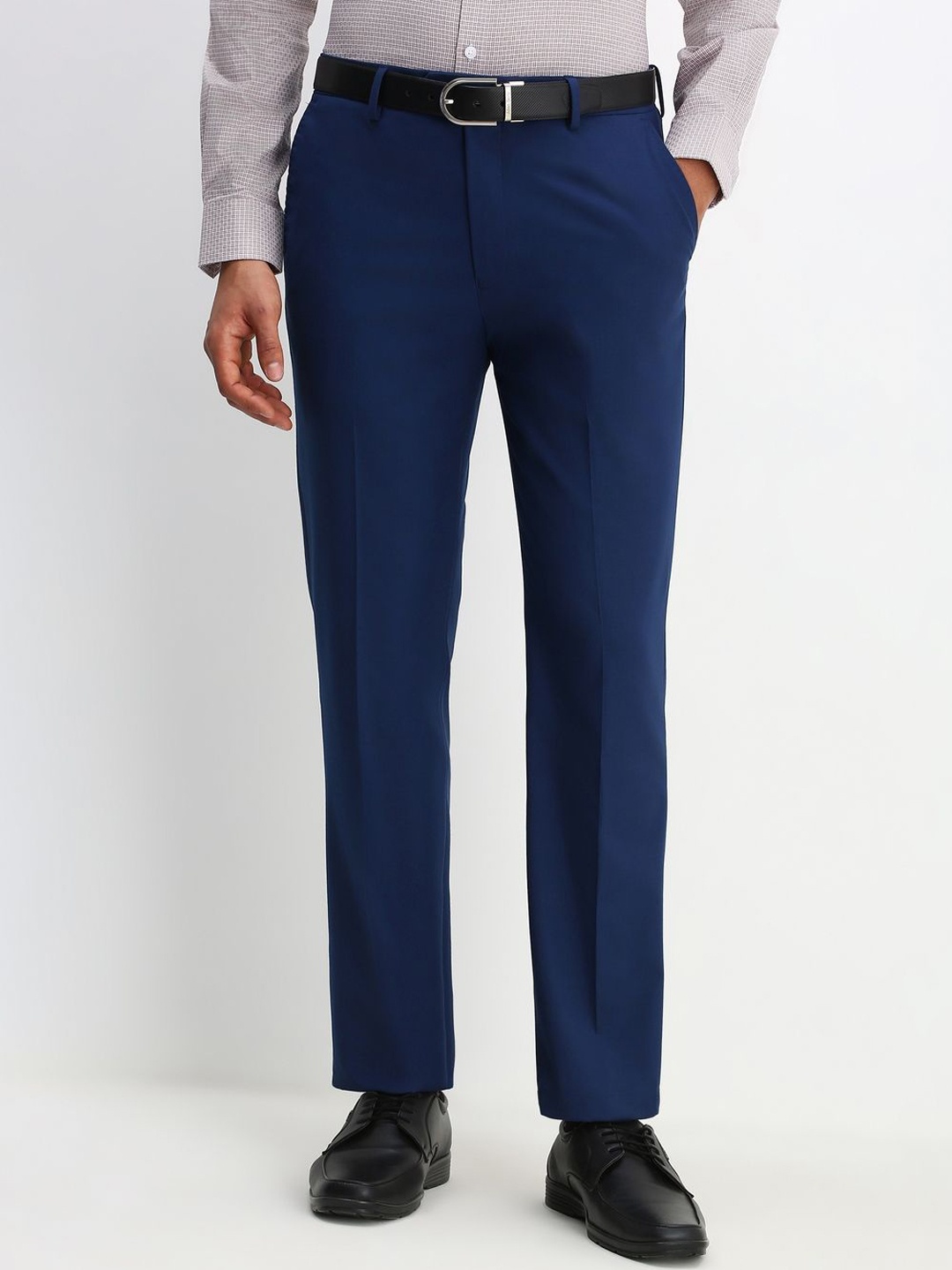 

Allen Solly Sport Men Slim Fit Formal Trousers, Navy blue