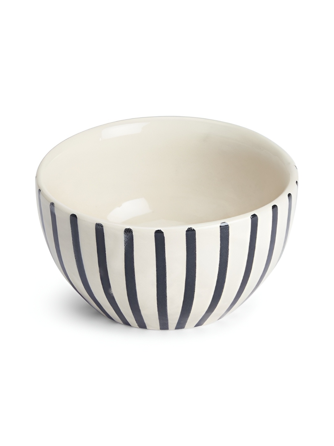 

haus & kinder White & Black 2 Pieces Ceramic Serving Bowl