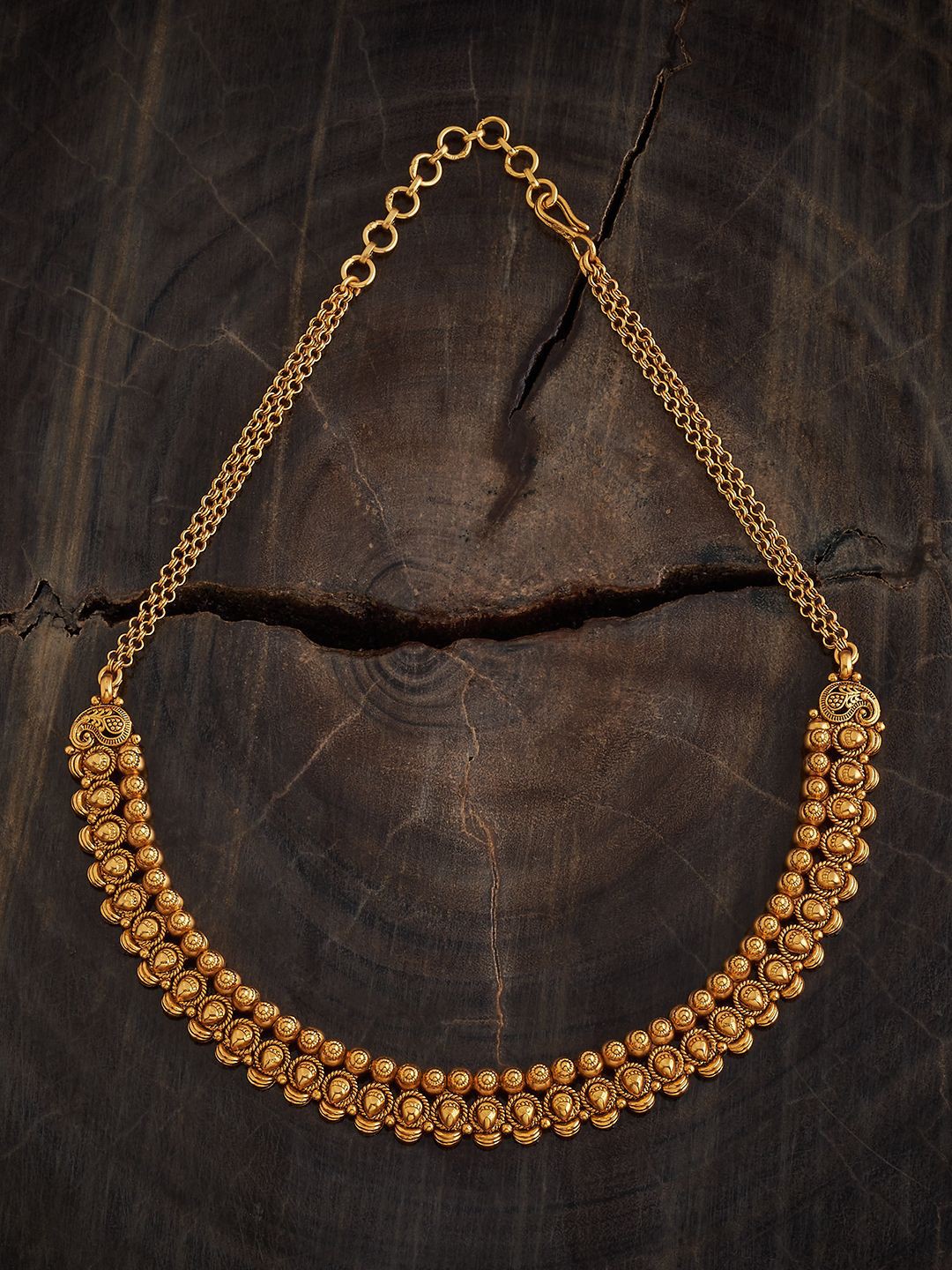 

Kushal's Fashion Jewellery Gold-Plated Antique Necklace