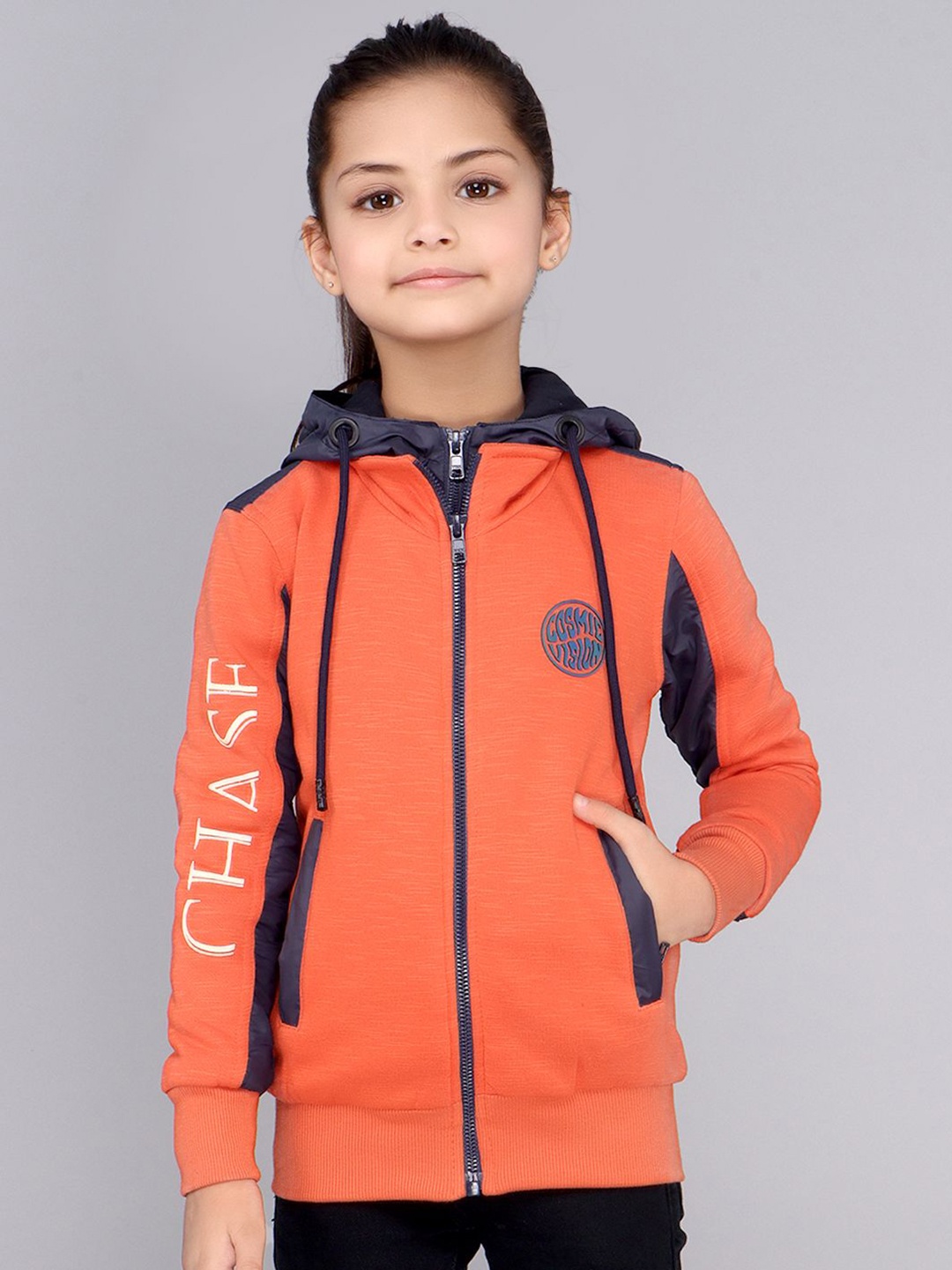 

DDOUDDOU Unisex Kids Graphic Printed Hooded Sweatshirt, Orange