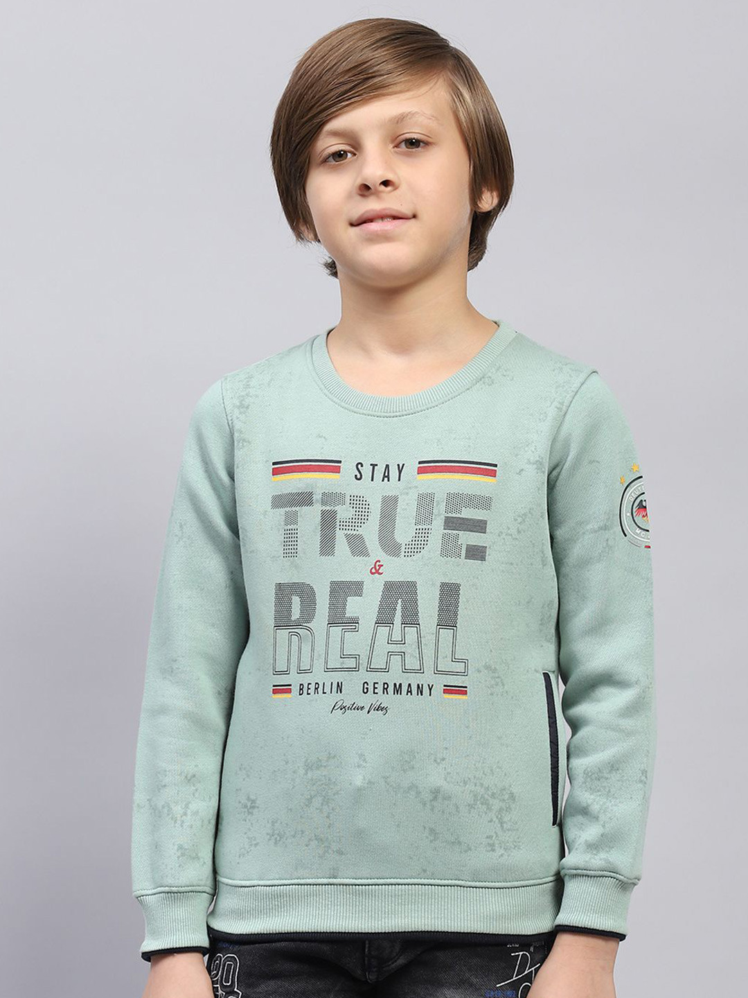 

Monte Carlo Boys Printed Sweatshirt, Sea green