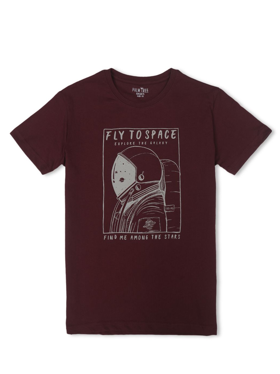 

Palm Tree Boys Printed T-shirt, Burgundy