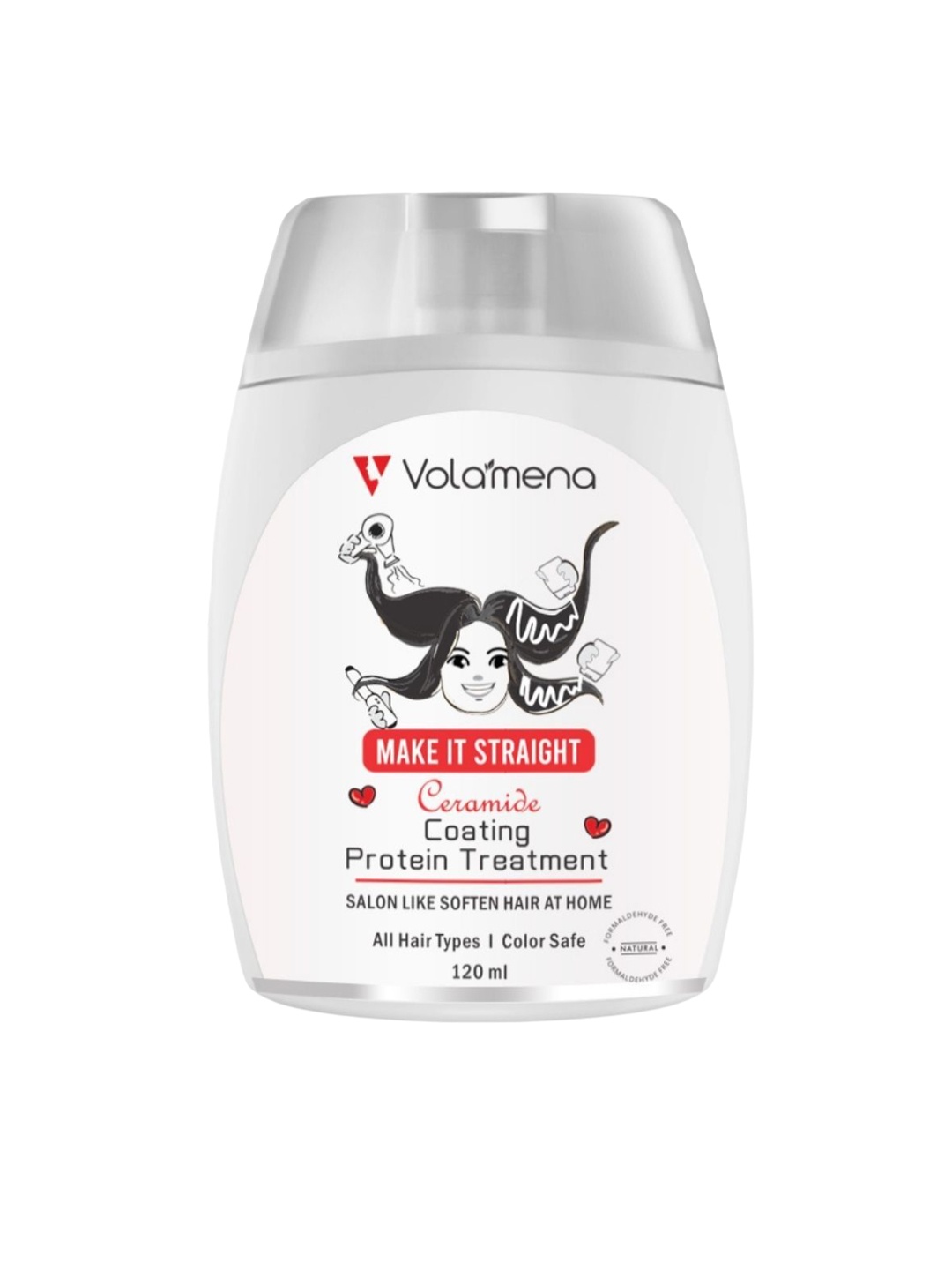 

Volamena Make It Straight Ceramide Coating Protein Treatment 120 ml, Off white