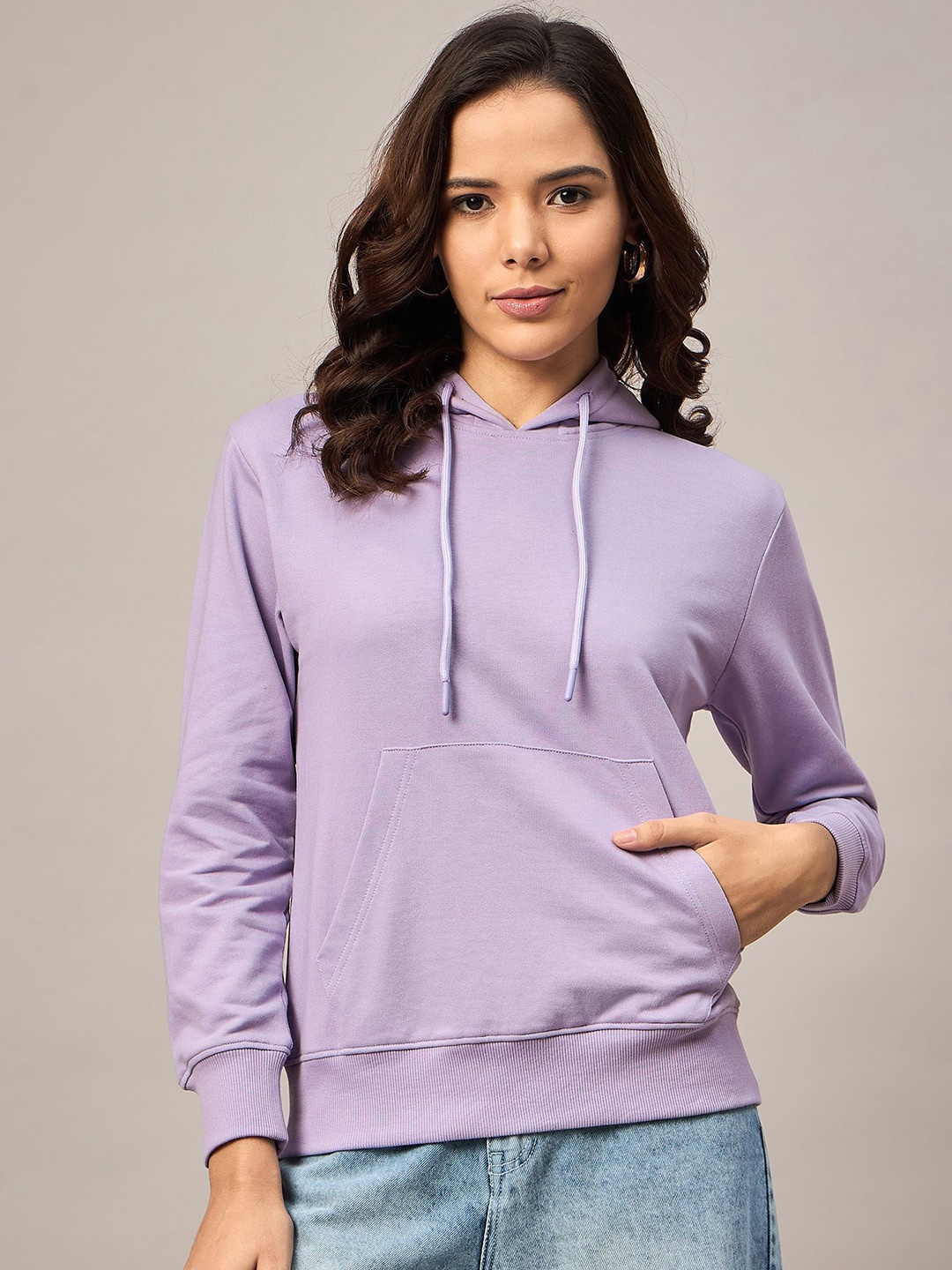 

The Roadster Lifestyle Co Women Hoodie Sweatshirt, Lavender