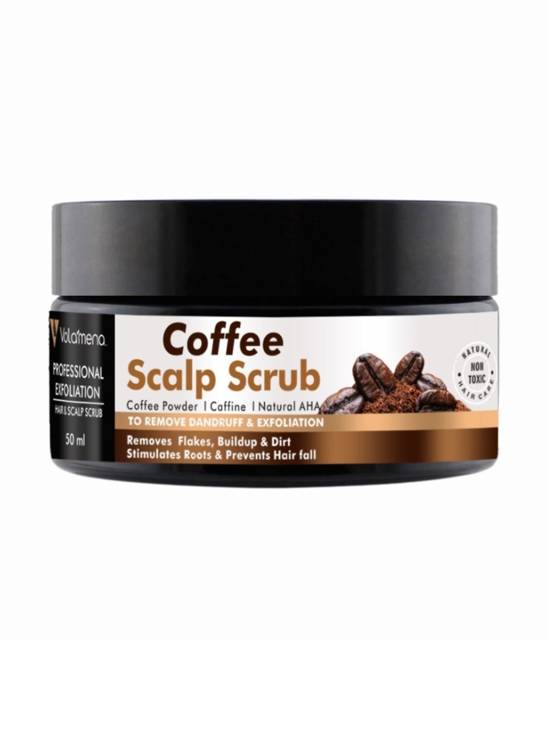 

Volamena Coffee Scalp Scrub To Remove Dandruff & Exfoliate Scalp 50 ml, Coffee brown
