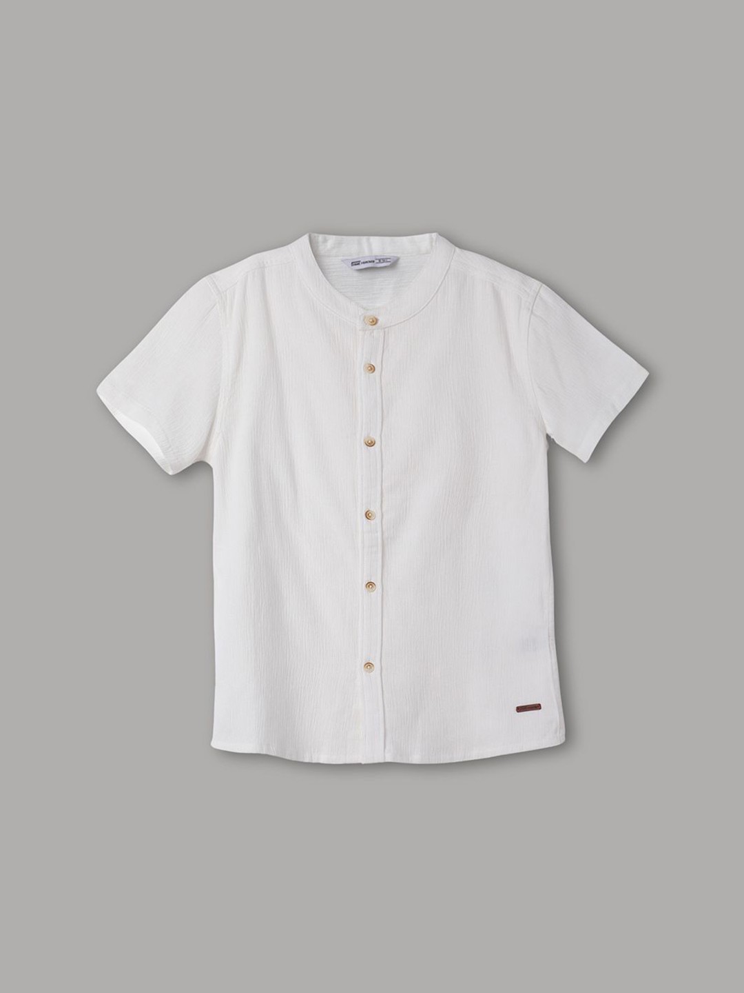 

Fame Forever by Lifestyle Boys Solid Cotton Casual Shirt, Off white