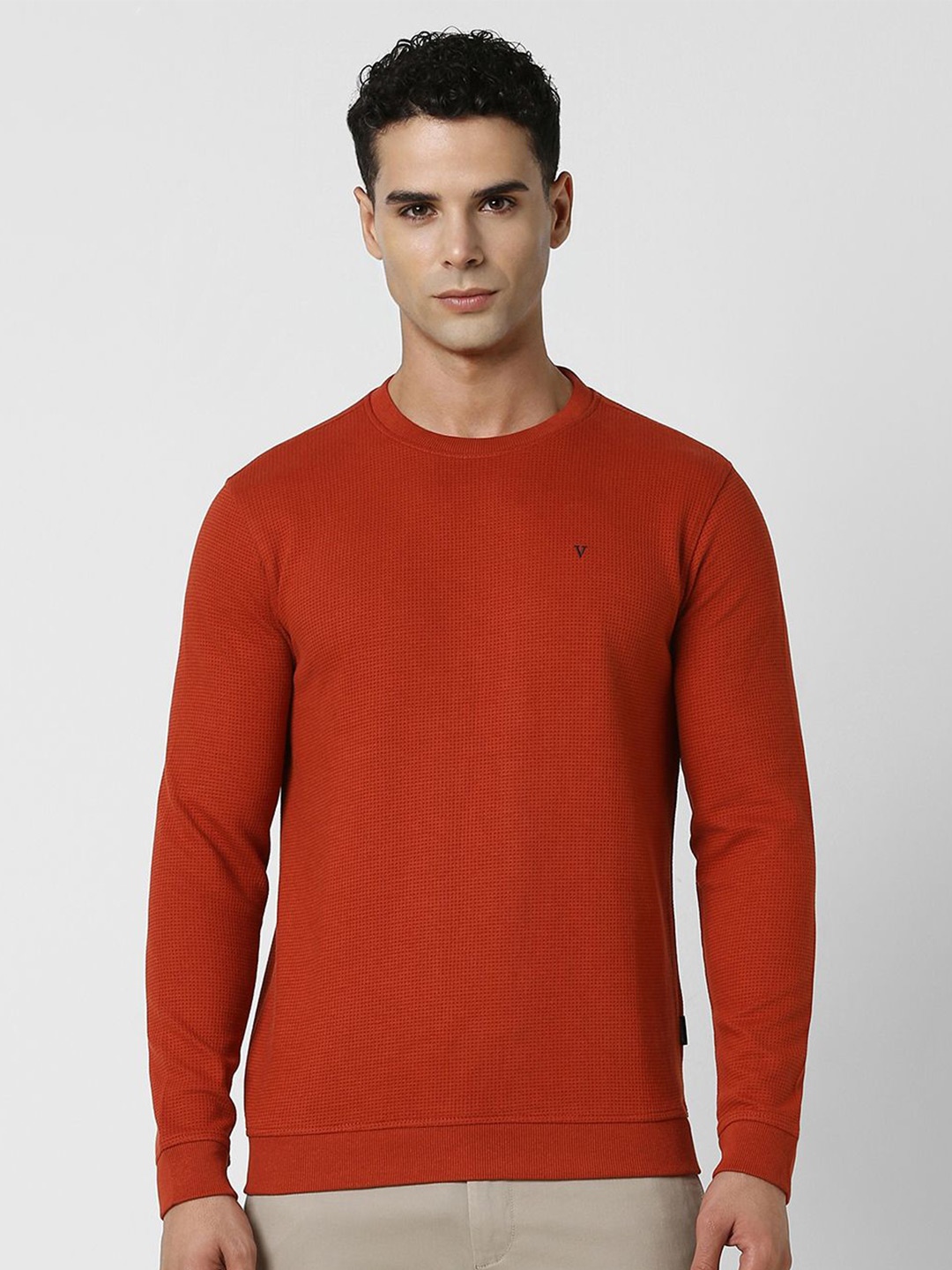 

Van Heusen Sport Men Self Design Sweatshirt, Red