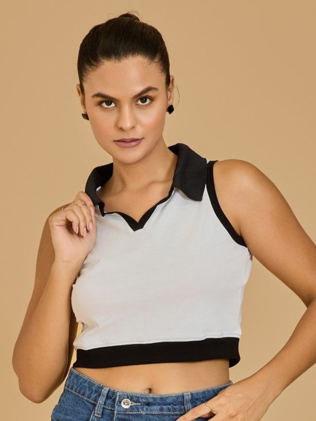 

Urban Sundari Cotton Crop Top, White