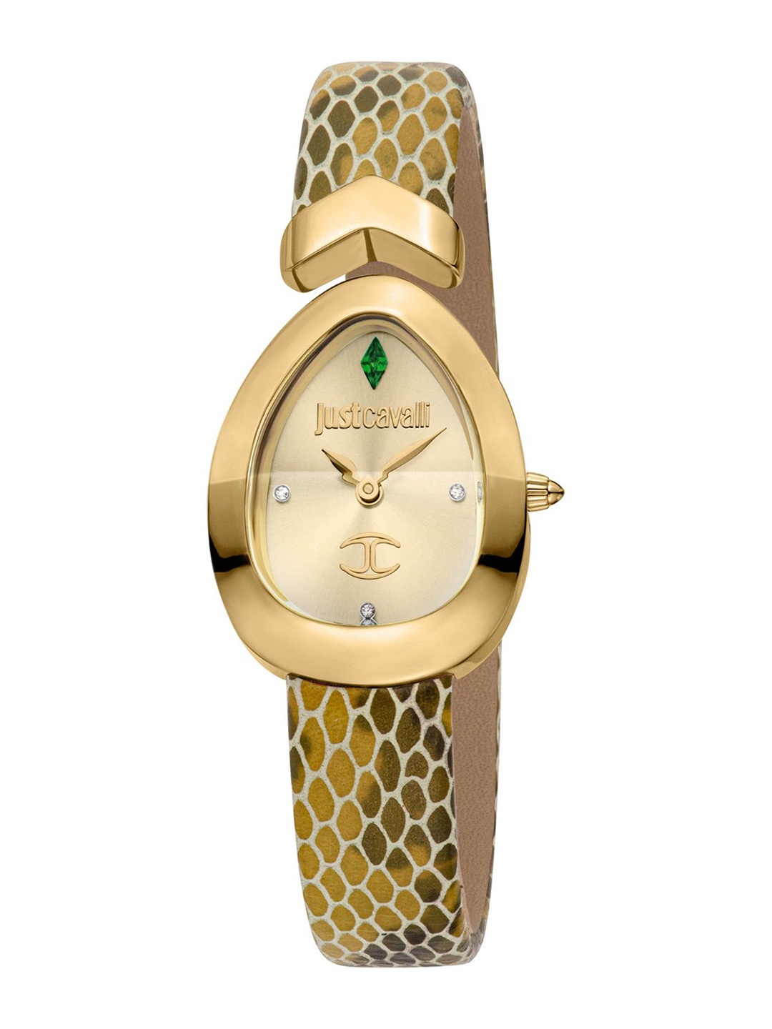 

Just Cavalli Unisex diversa snake Leather Bracelet Style Straps Watch JC1L321L0035, Rose