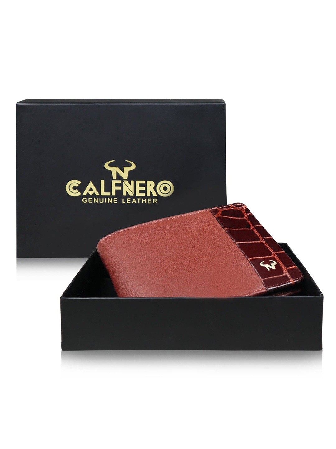 

CALFNERO Men Leather Two Fold Wallet, Rose