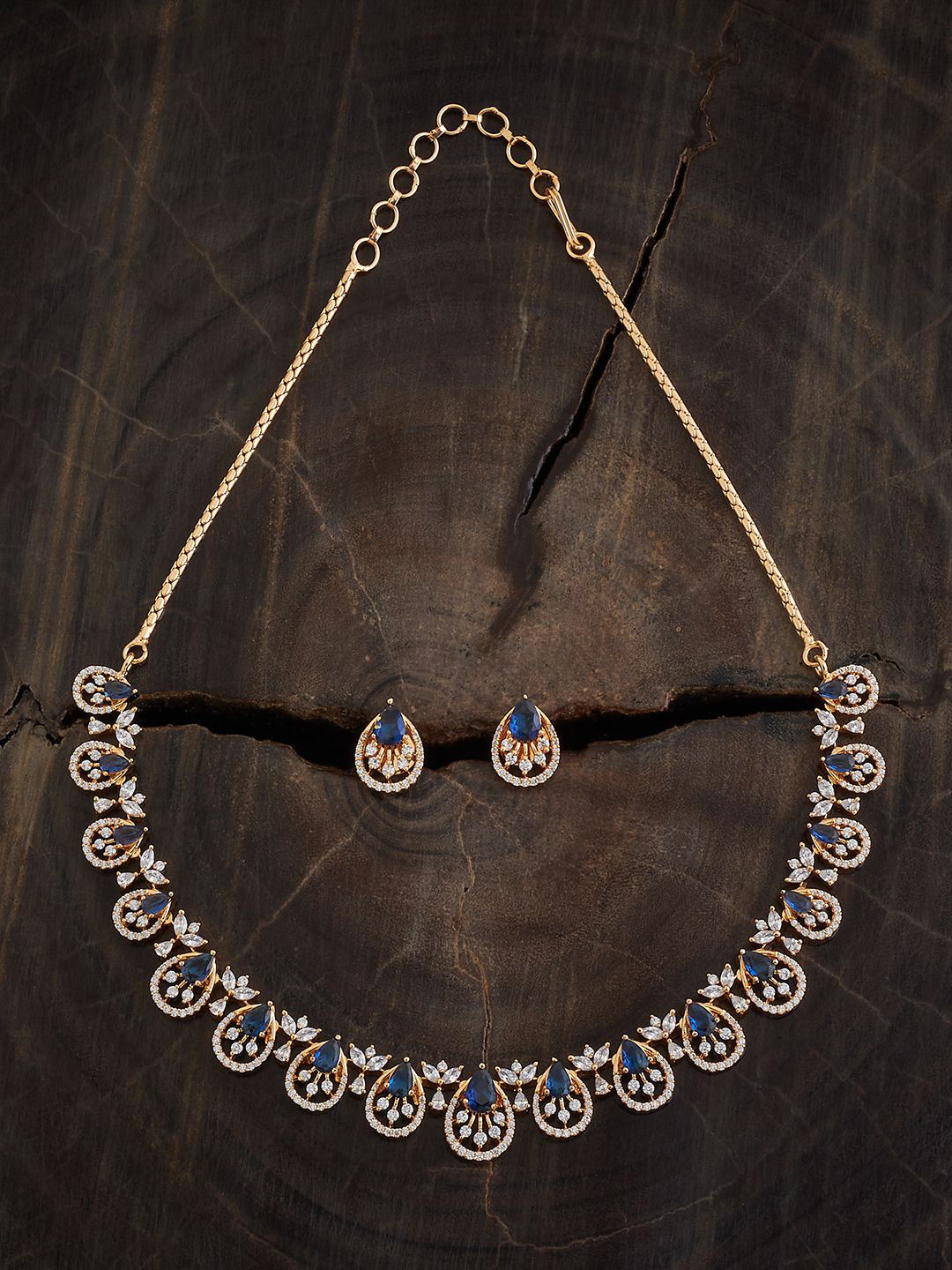 

Kushal's Fashion Jewellery Gold-Plated Cubic Zirconia Studded jewellery Set