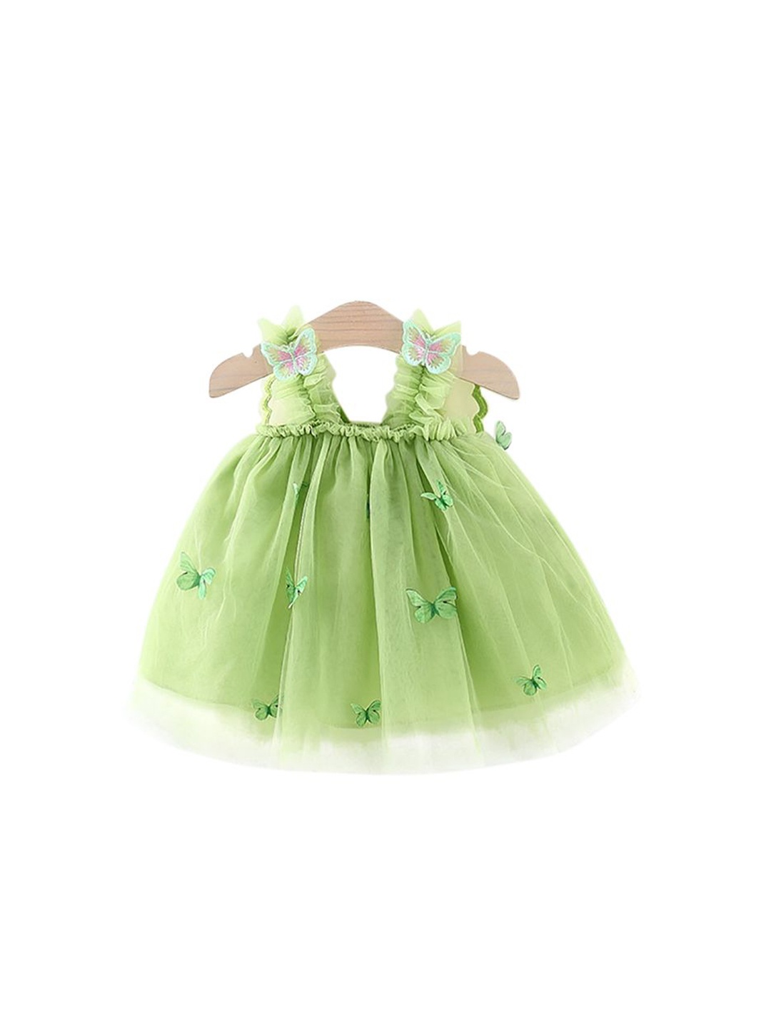 

StyleCast x Revolte Girls Applique Net Fit and Flare Mini Dress, Green