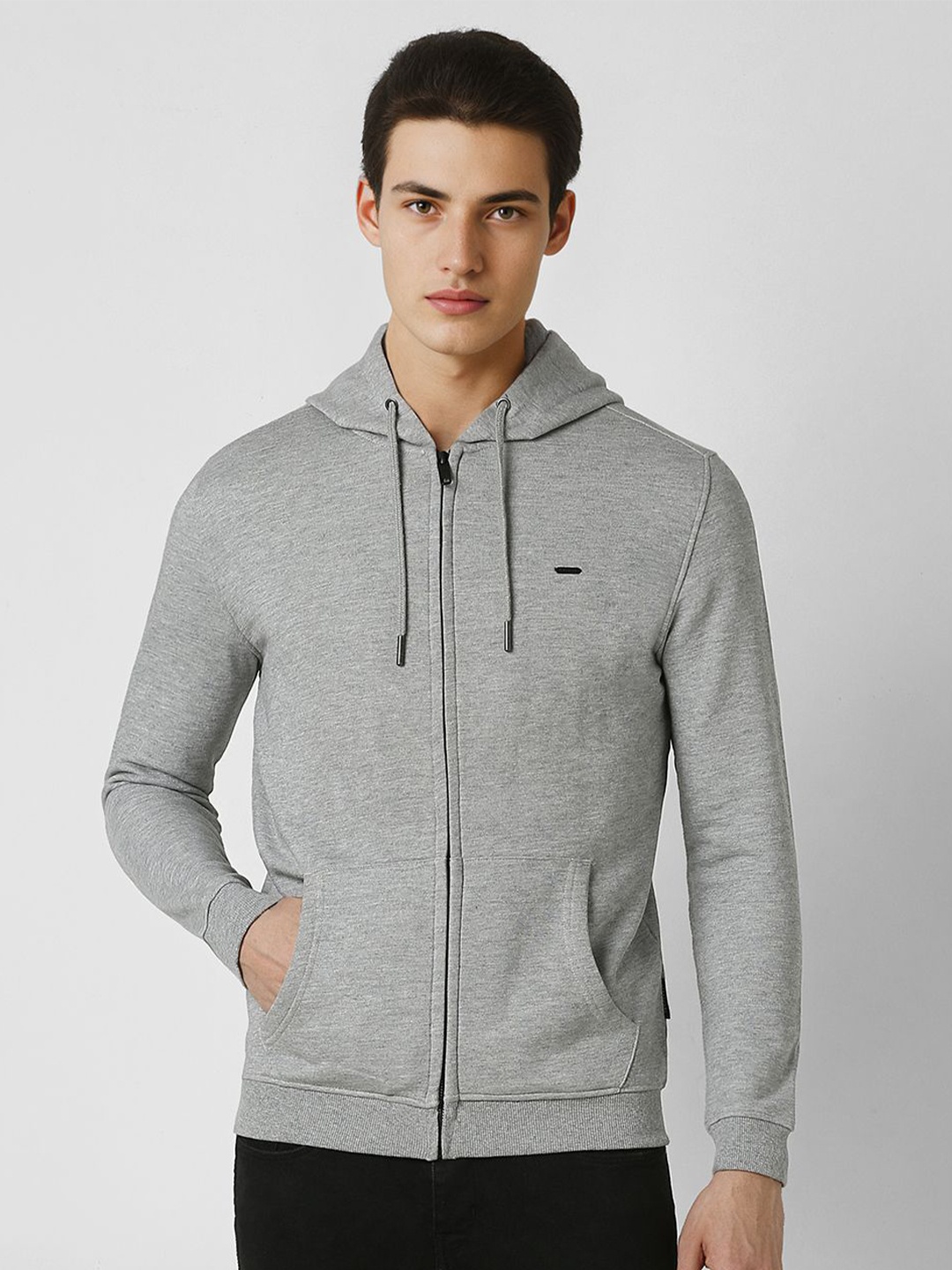 

Van Heusen Sport Men Solid Hooded Sweatshirt, Grey