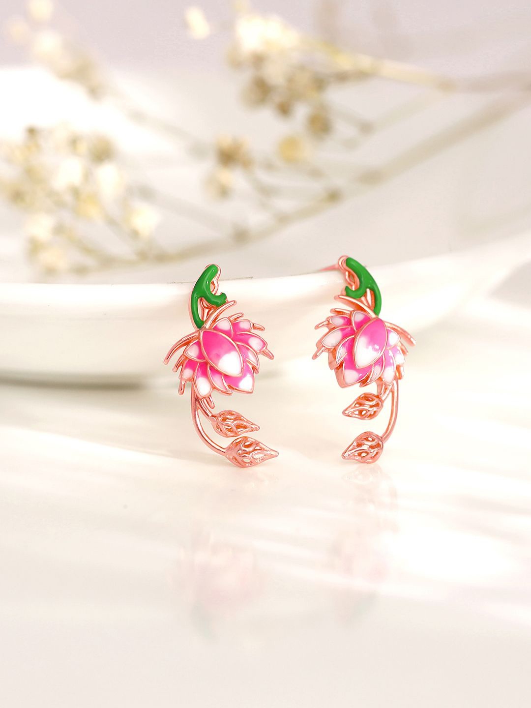 

GIVA 925 Silver Rose Gold Plated Contemporary Studs