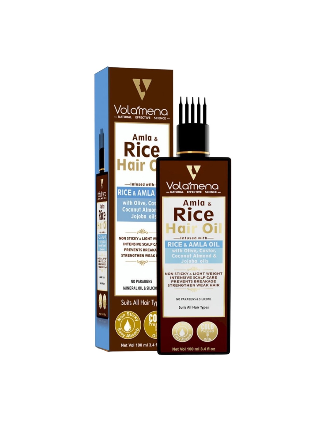 

Volamena Amla & Rice Hair Oil To Prevent Breakage 100 ml, Transparent
