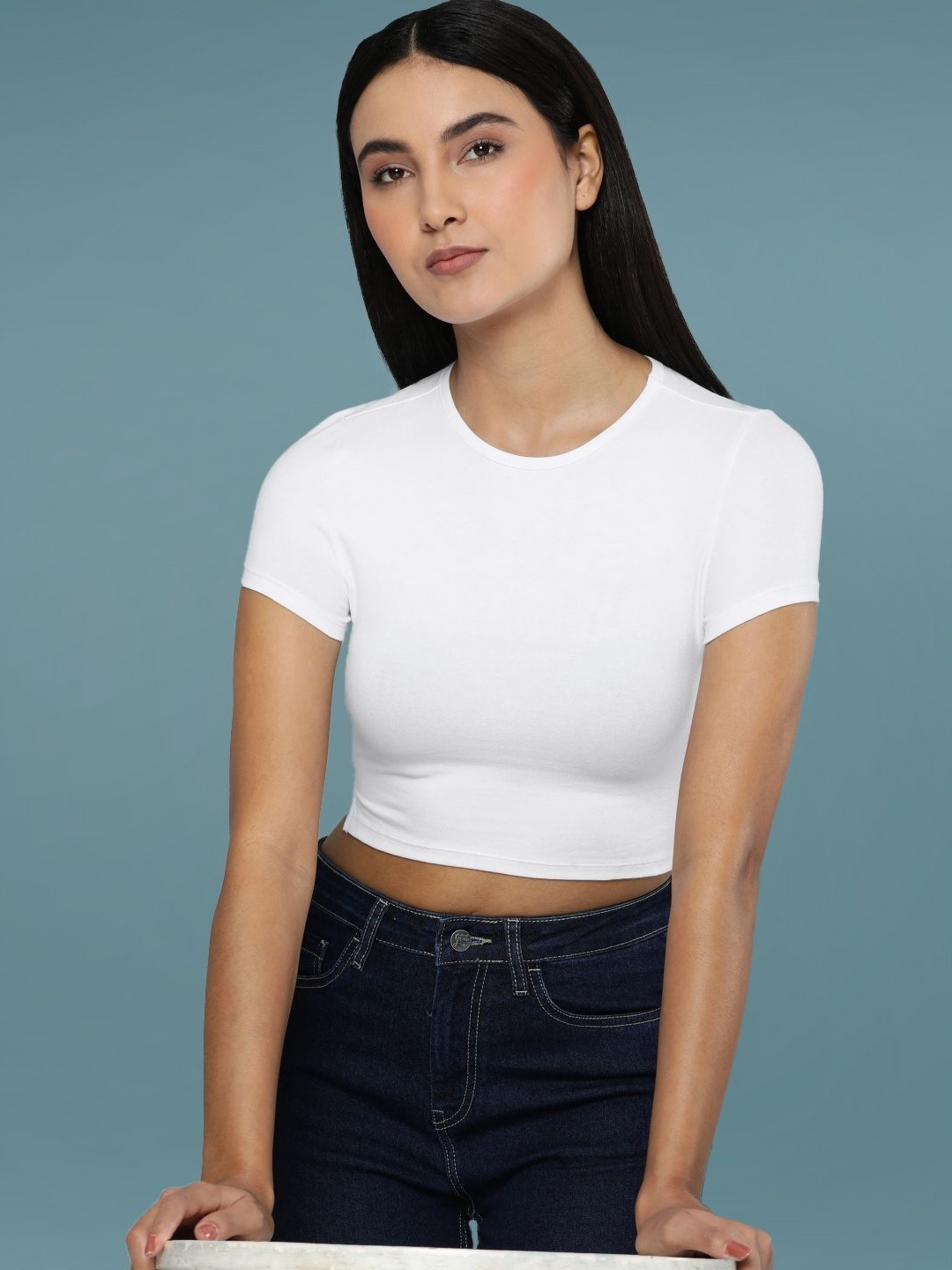 

DressBerry Women Slim Fit T-shirt, White