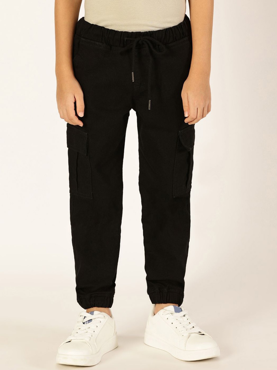 

French Connection Boys Smart Jogger Mid-Rise Stretchable Jeans, Black