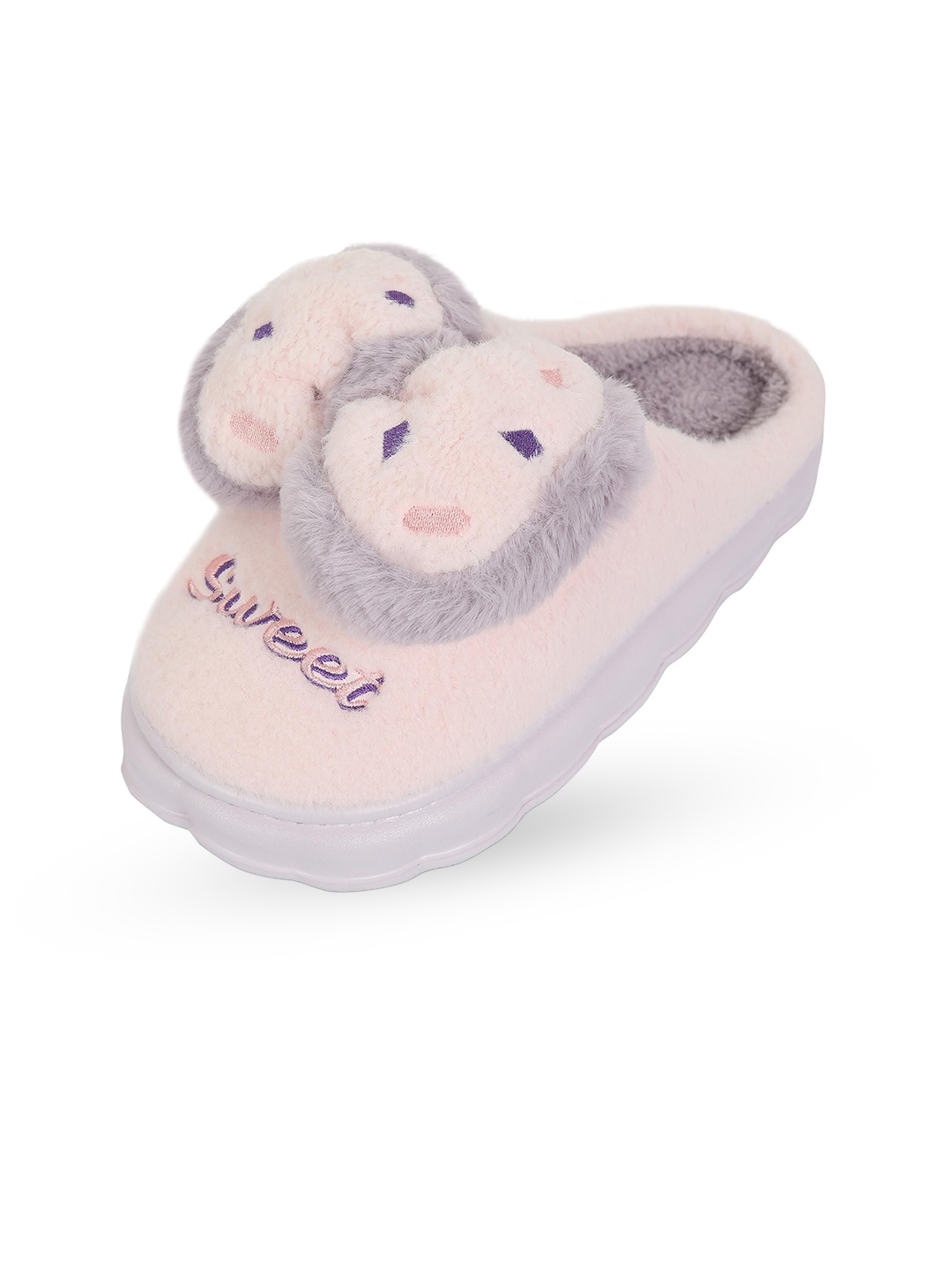 

FabSeasons Women Room Slippers Cozy Fur Slippers / flip flops for Women & Girls, Purple