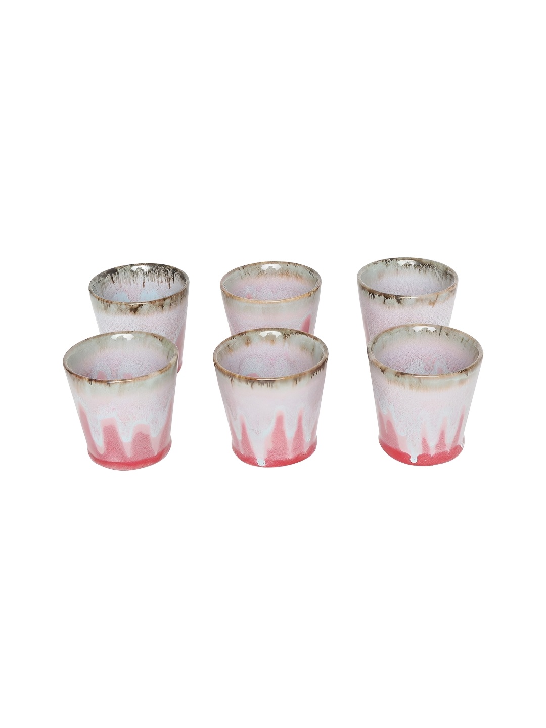 

AMALAFIEE CERAMICS Pink & Lavender 6 Pieces Printed Ceramic Cups
