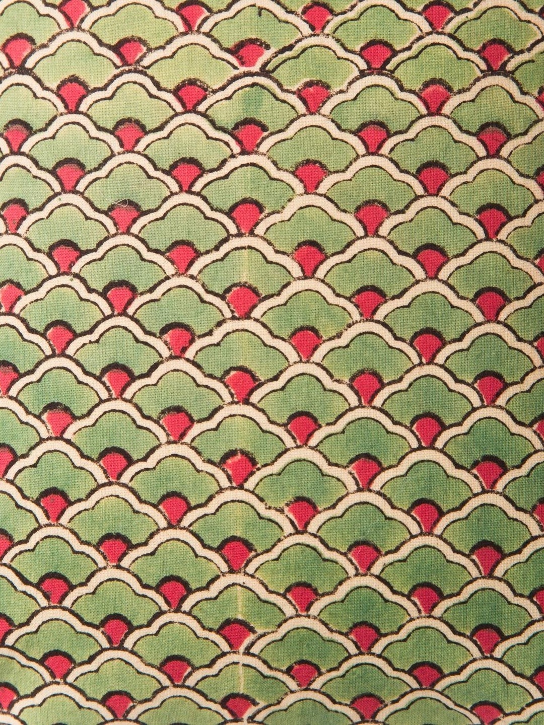 

Fabindia Paro Green & Red Geometric Printed Cotton Square Cushion Cover
