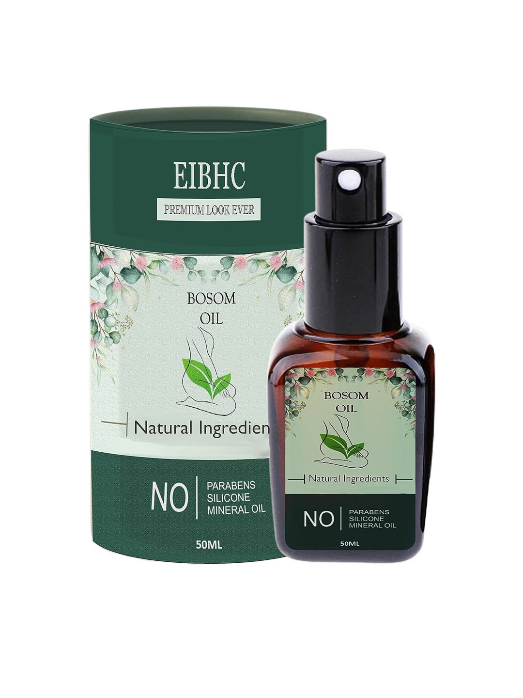 

EIBHC 100% Ayurvedic Natural Herbal Bosom Massage Oil- 50ml, Green