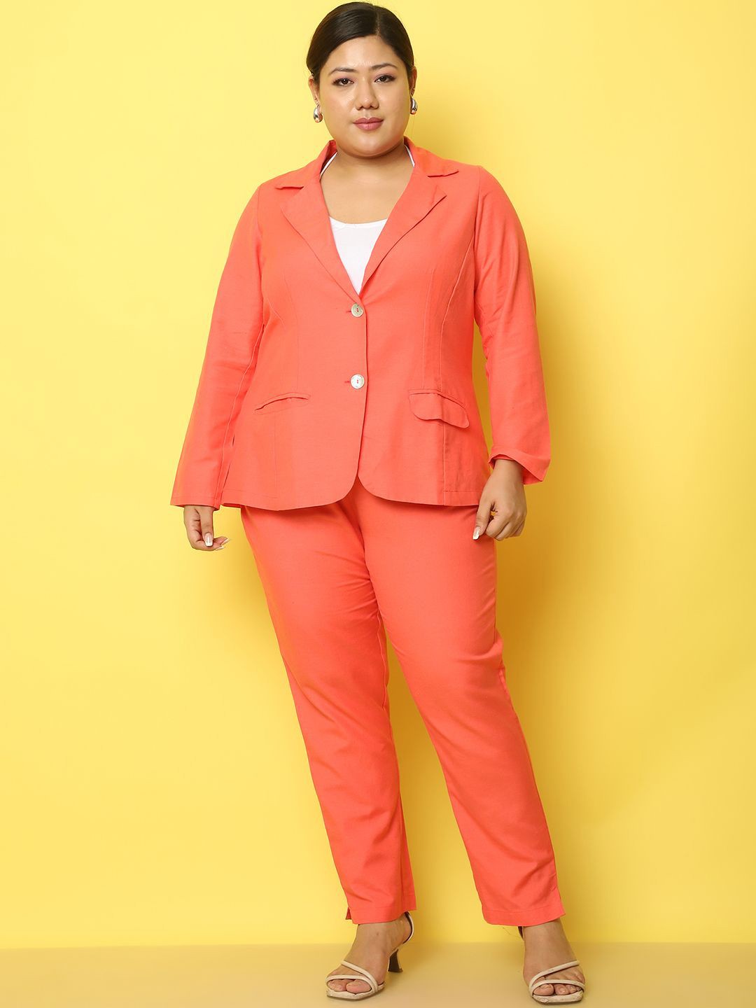

theRebelinme Coat With Trouser Co-Ords, Coral