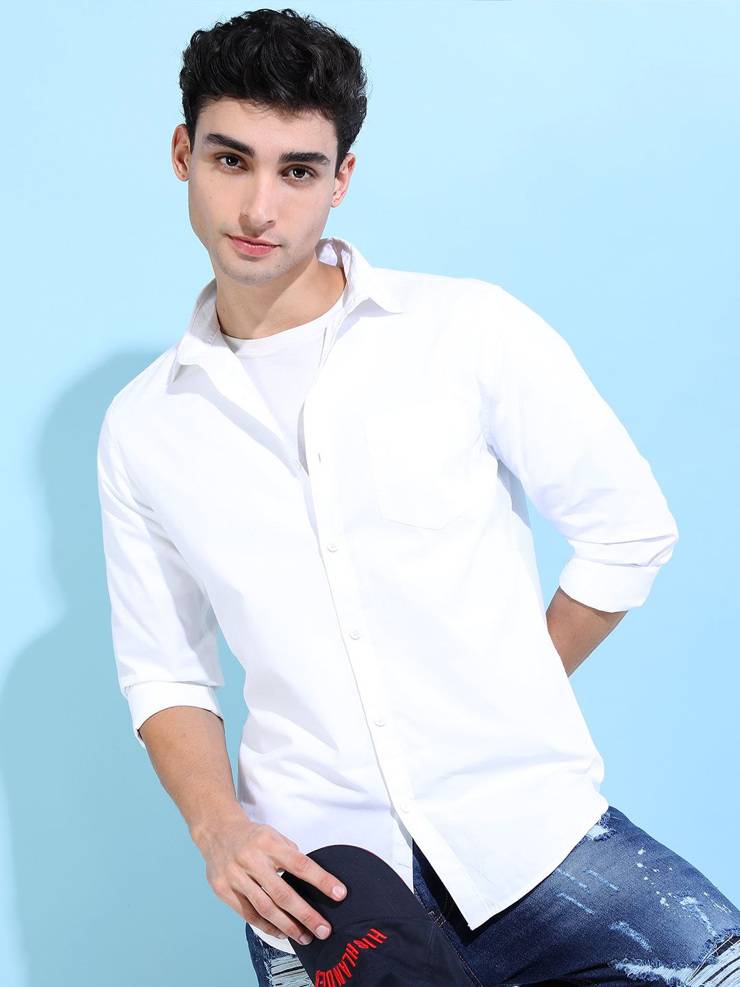 

KETCH Men Solid Casual Slim Fit Shirt, White