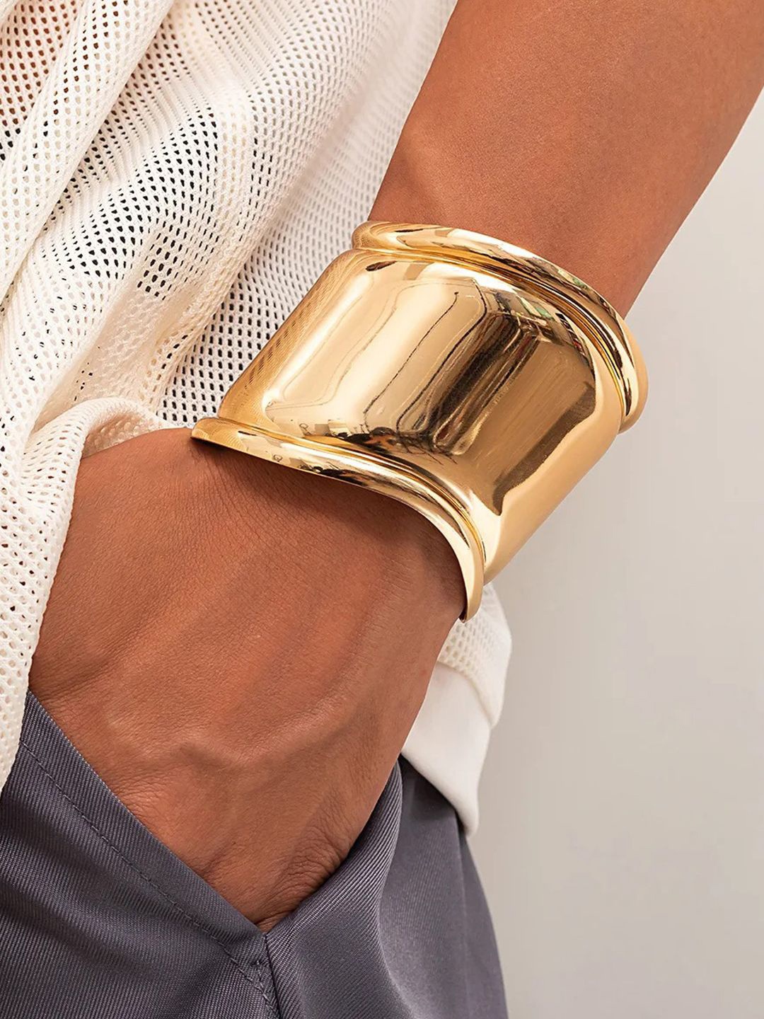 

Jewels Galaxy Gold Plated Cuff Bracelet