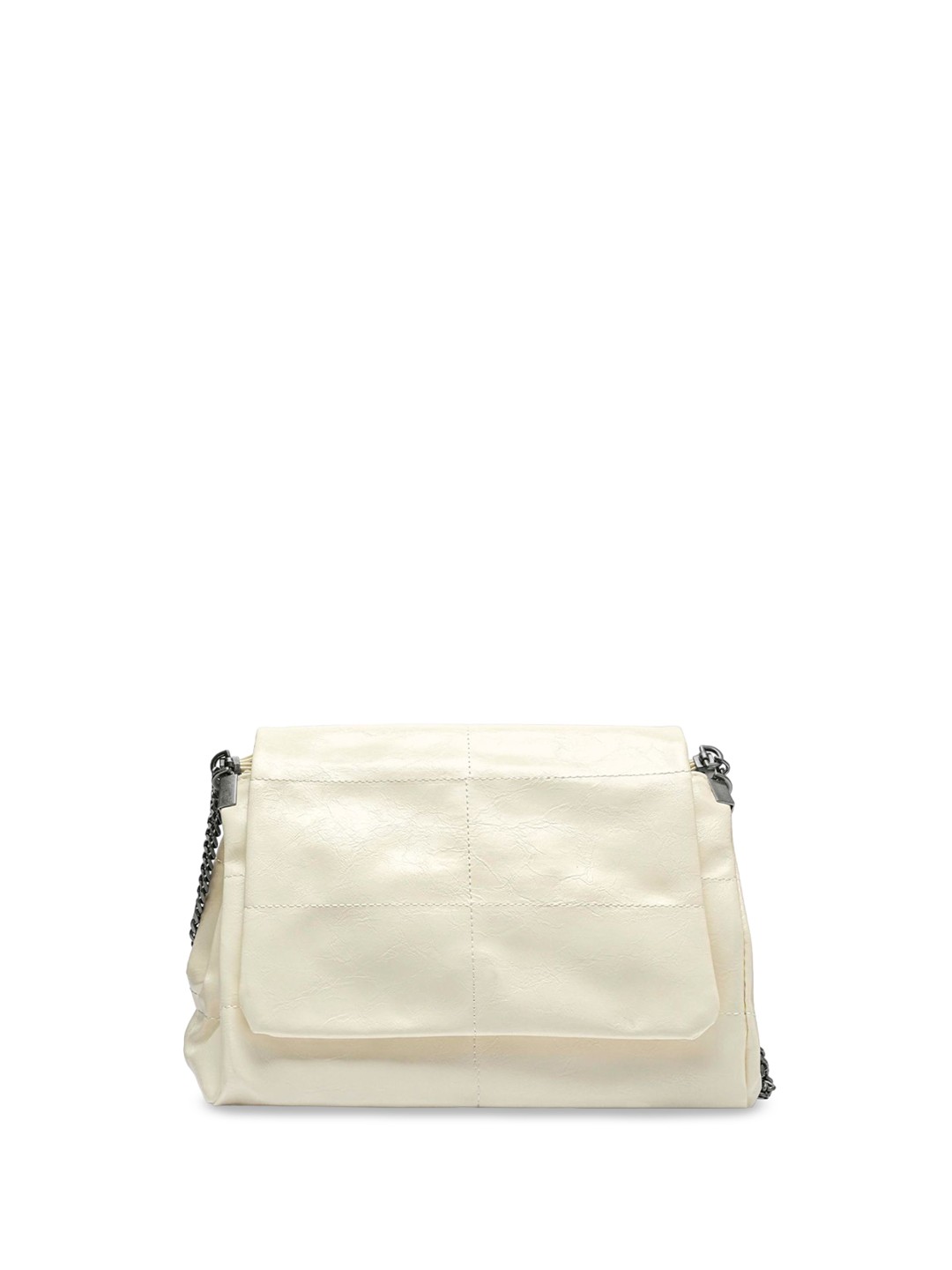 

SWASHAA Women Textured PU Structured Shoulder Bag, Cream