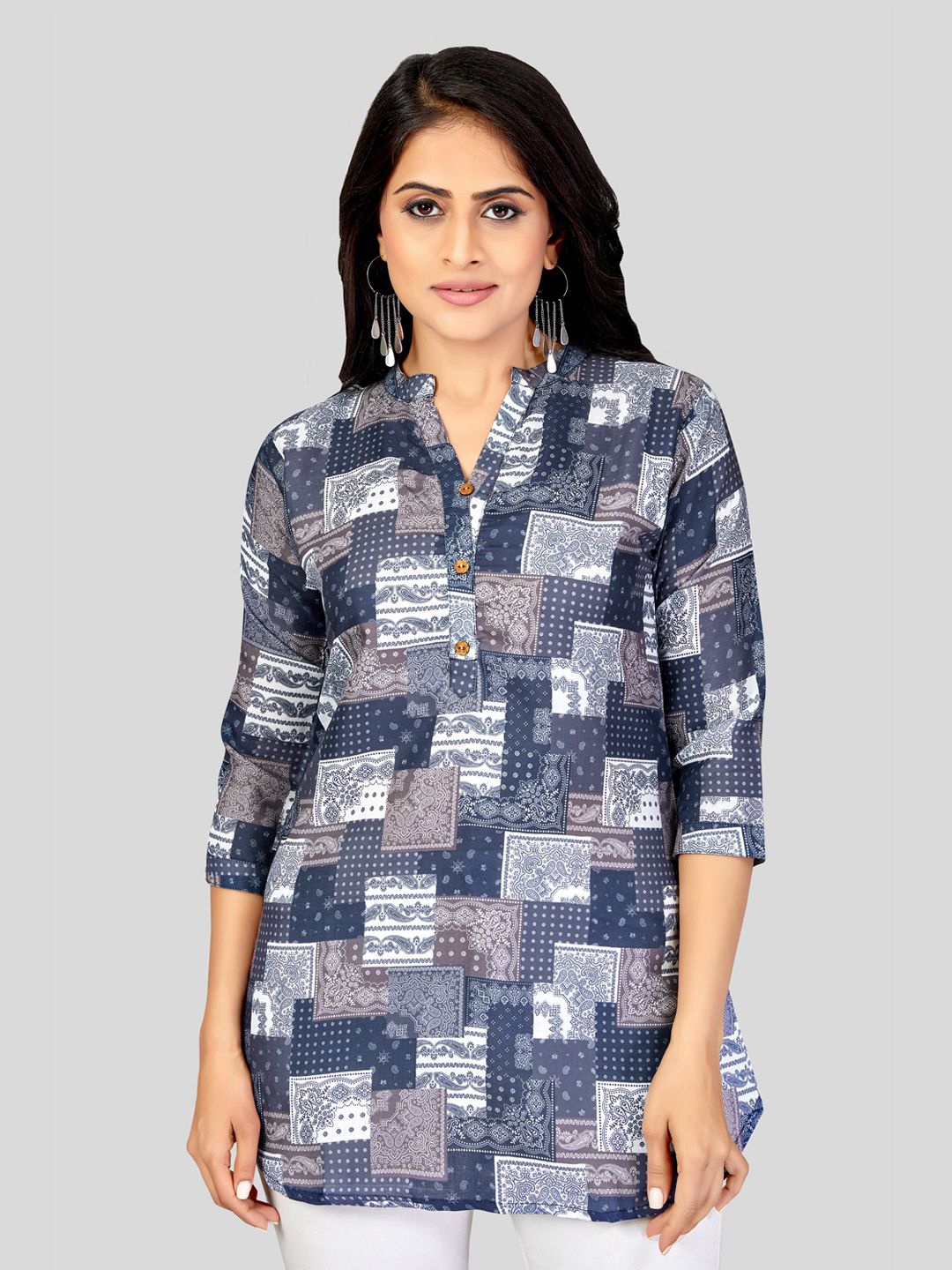 

Saree Swarg Floral Printed Kurti, Blue