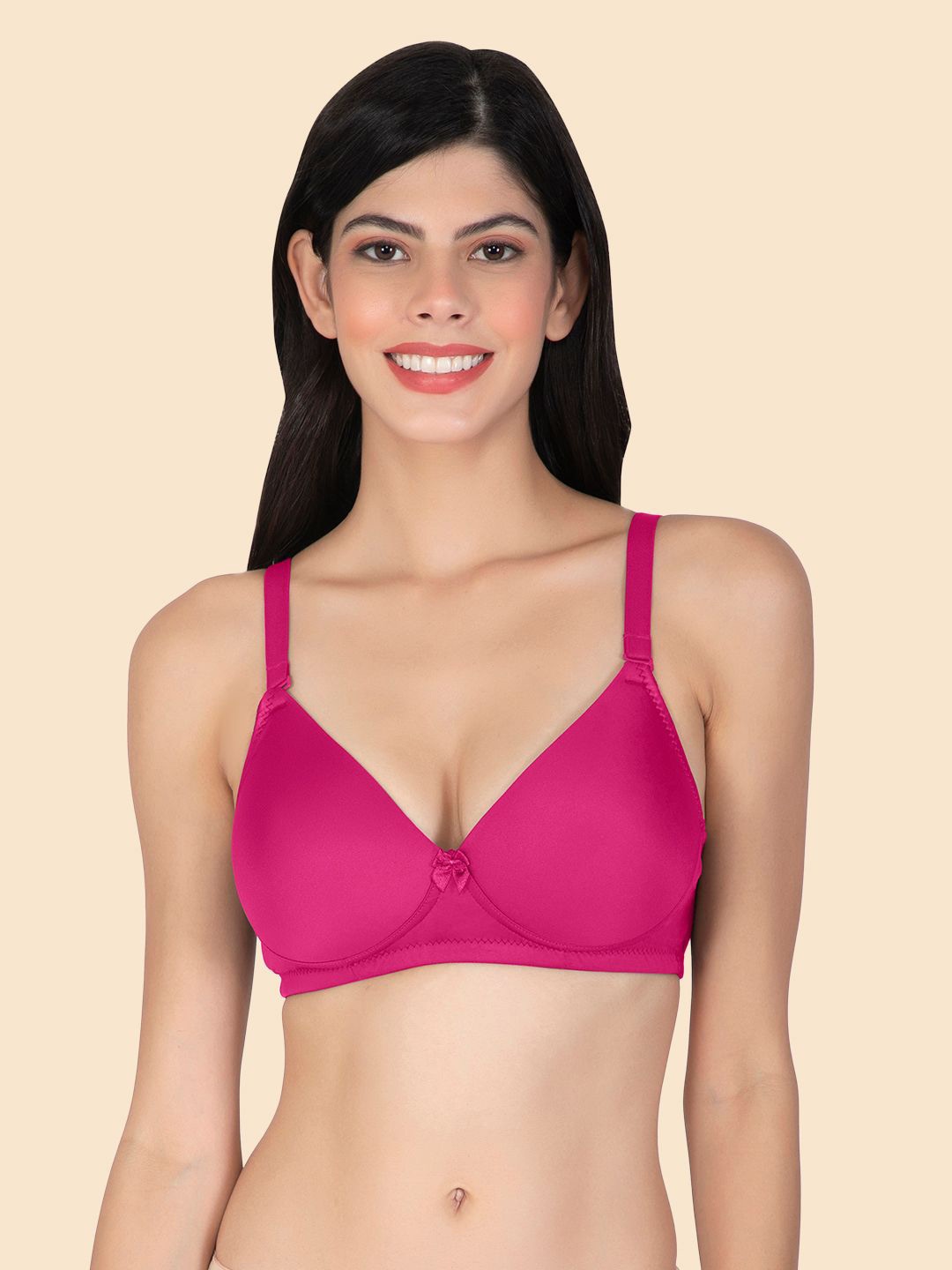 

JoomiePACK OF 1 Medium Bra Full Coverage Lightly Padded, Pink