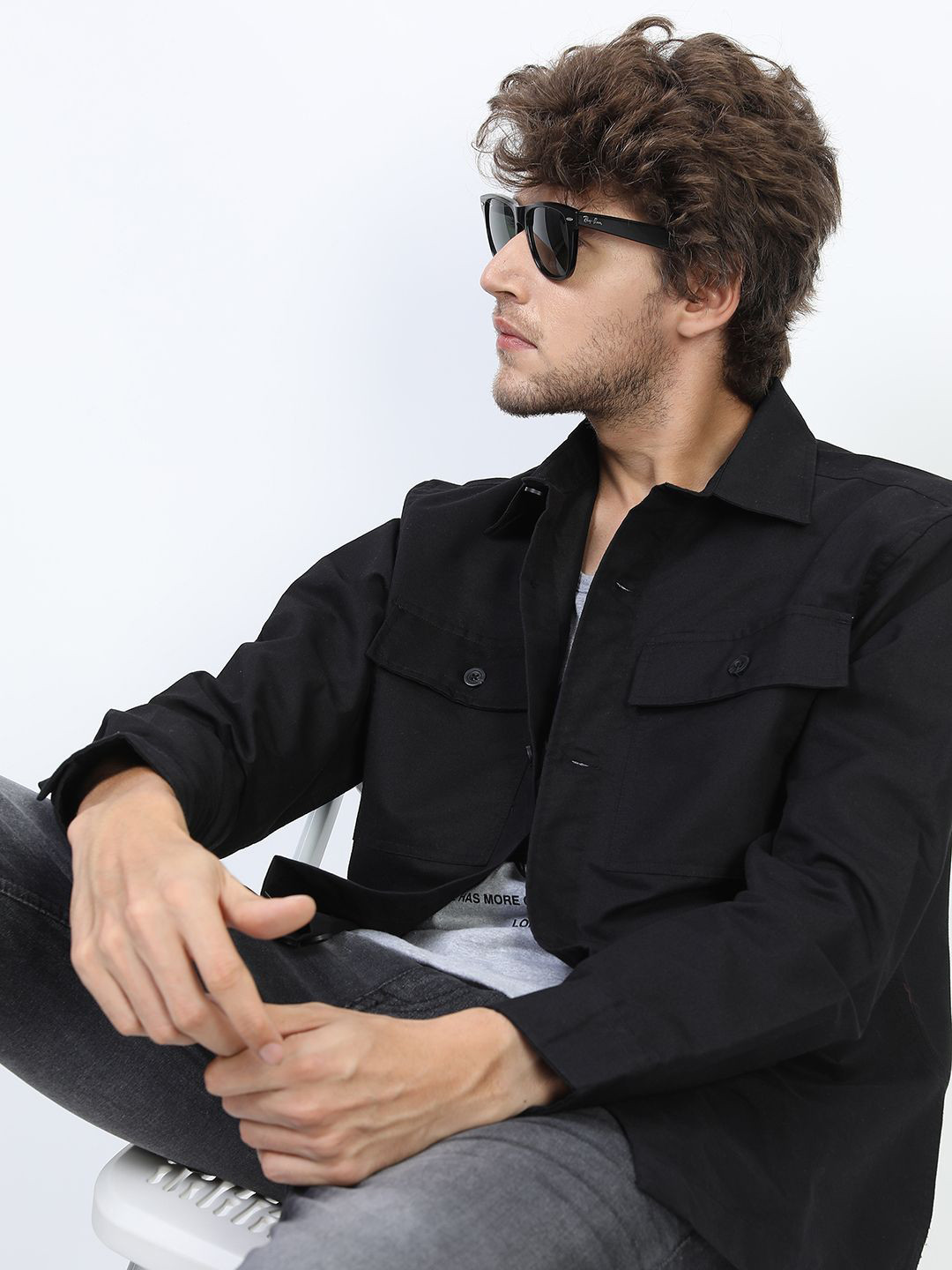 

KETCH Men Solid Casual Slim Fit Shirt, Black