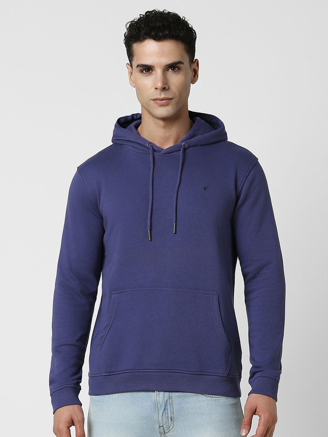 

Van Heusen Sport Men Solid Hooded Sweatshirt, Blue
