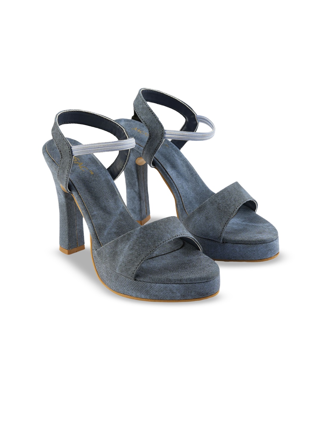 

MOSAC High-Top Stiletto Sandals, Blue