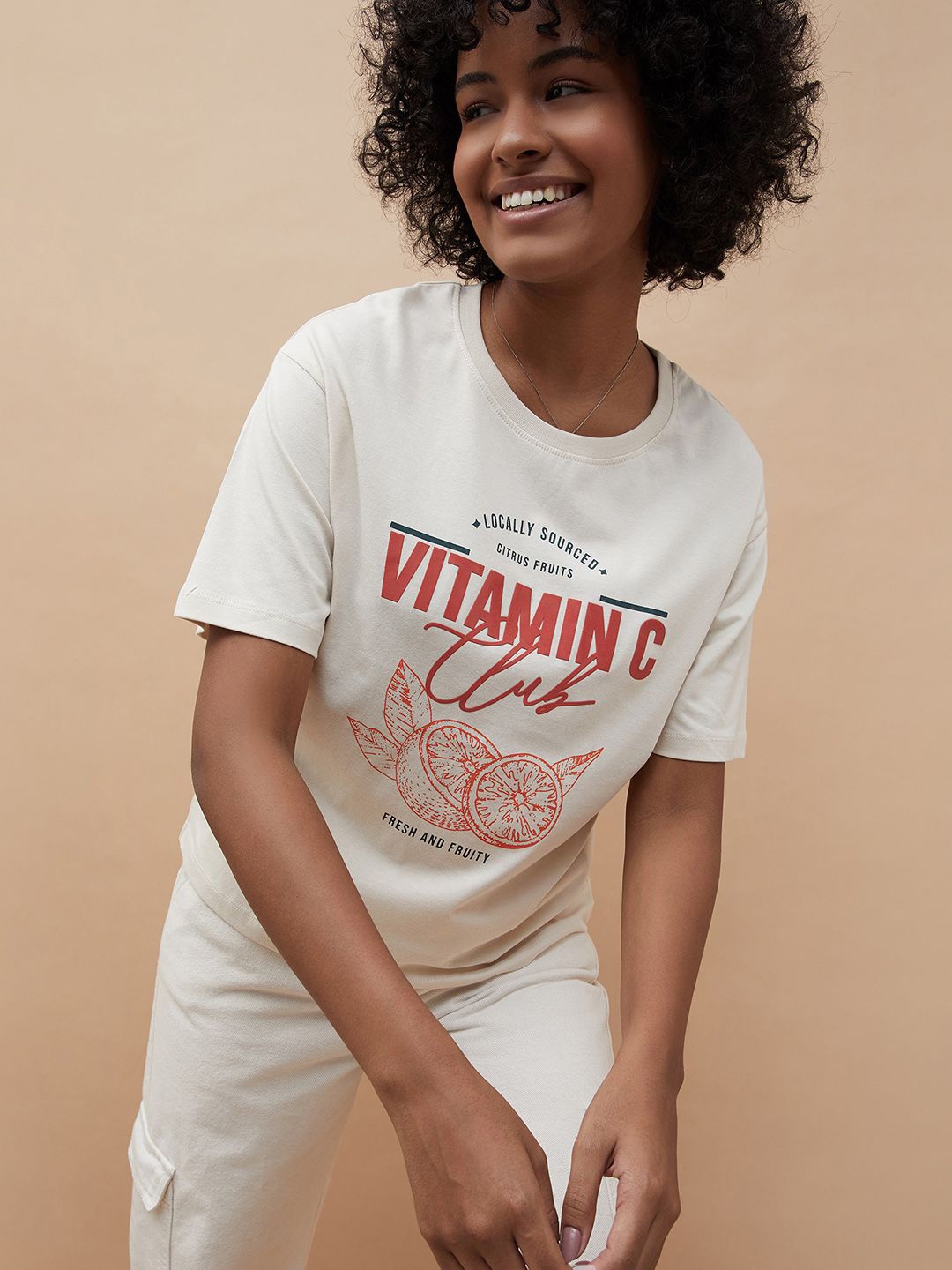 

Fame Forever by Lifestyle Cotton Top, Off white