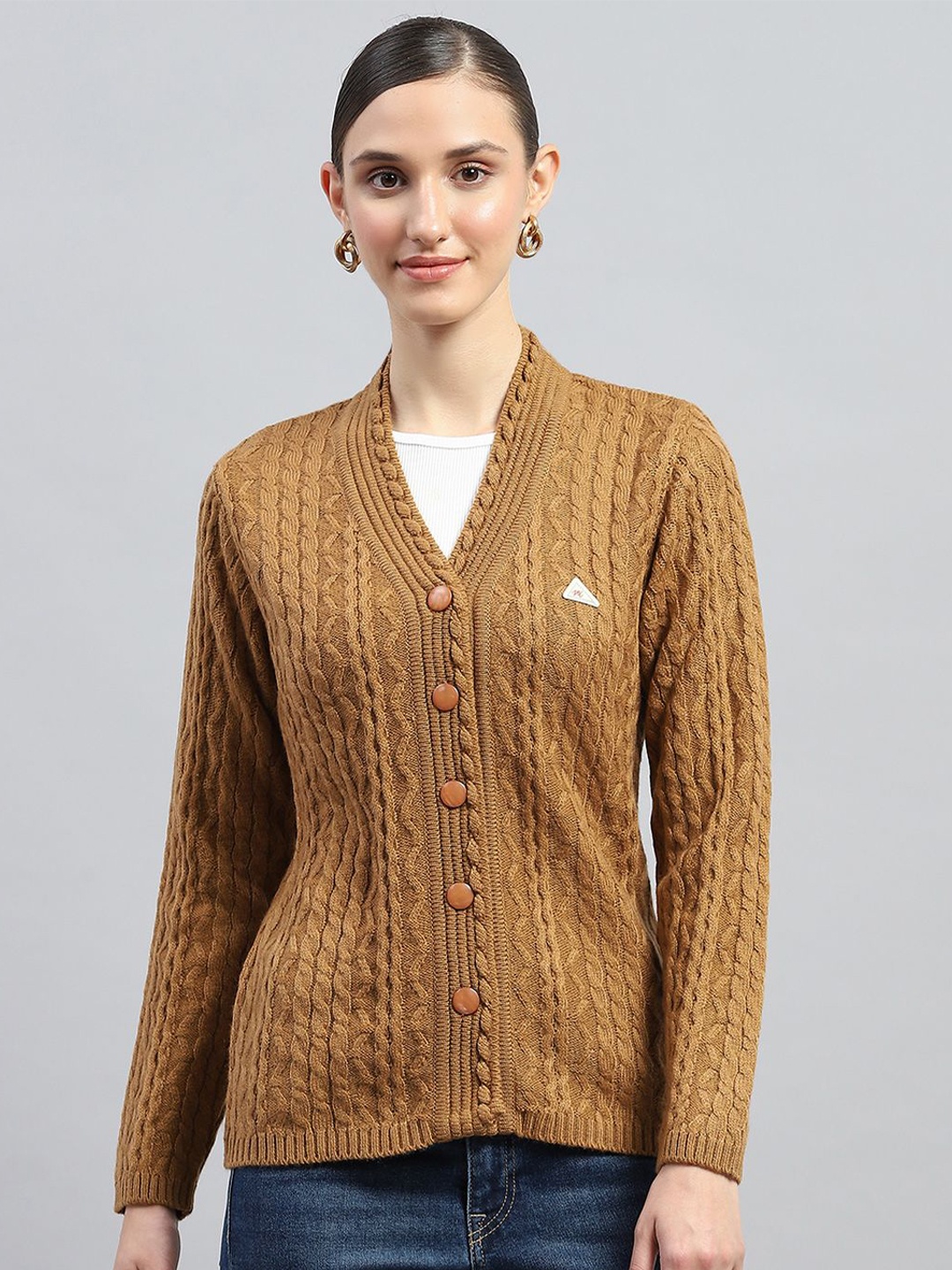 

Monte Carlo Women Woollen Cardigan, Mustard