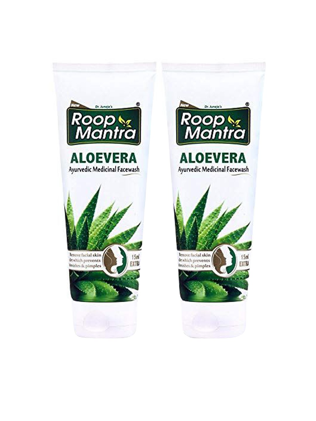 

Roop Mantra Set Of 2 Ayurvedic Aloevera Face Wash- 115ml Each, Multi