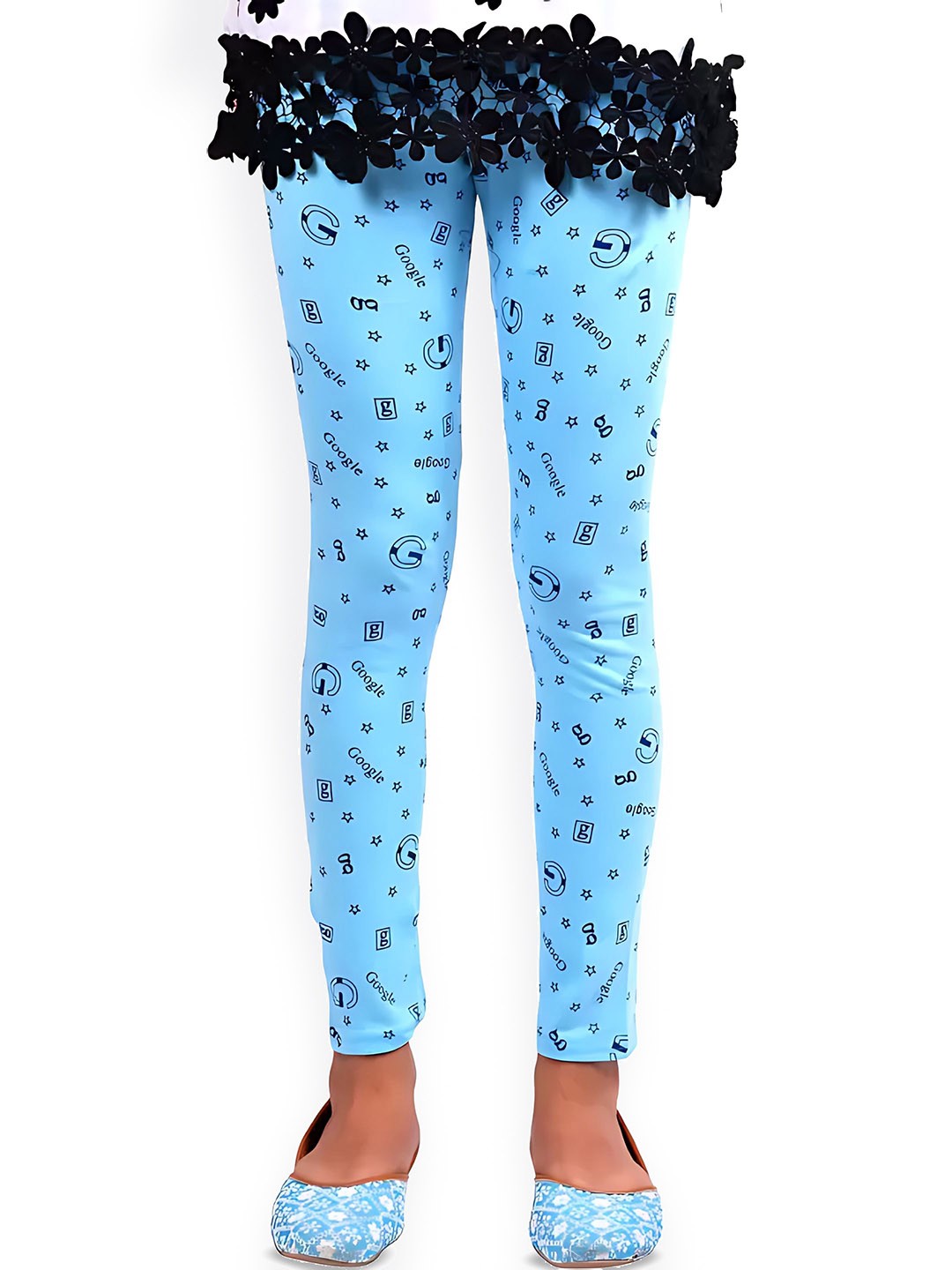 

FRENCH KLEIDER Girls Printed Ankle-Length Leggings, Blue
