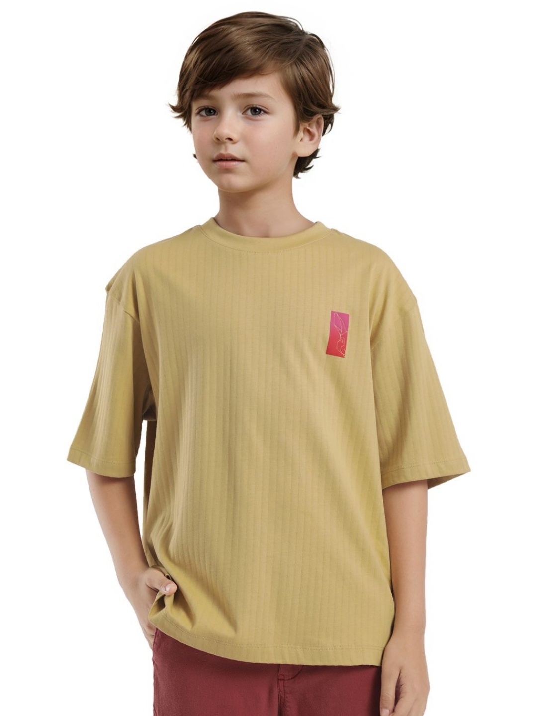 

Rare Ones Boys Oversized Back Print T-Shirt, Mustard