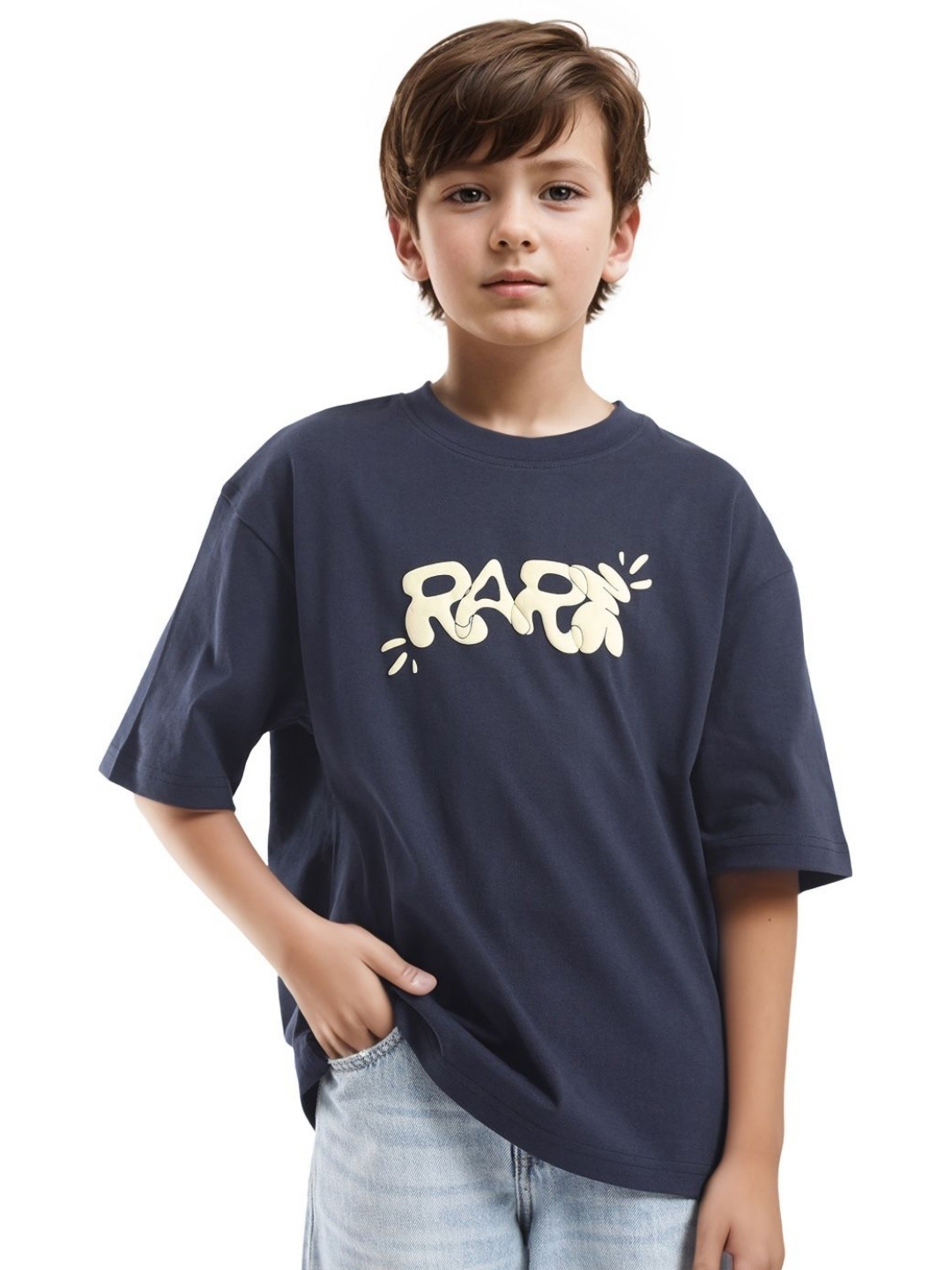 

Rare Ones Boys Graphic Print T-Shirt, Navy blue