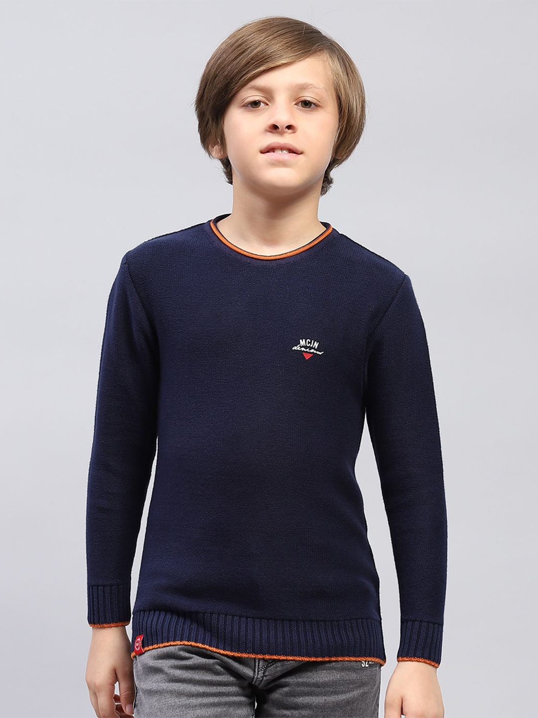 

Monte Carlo Boys Solid Pullover, Navy blue