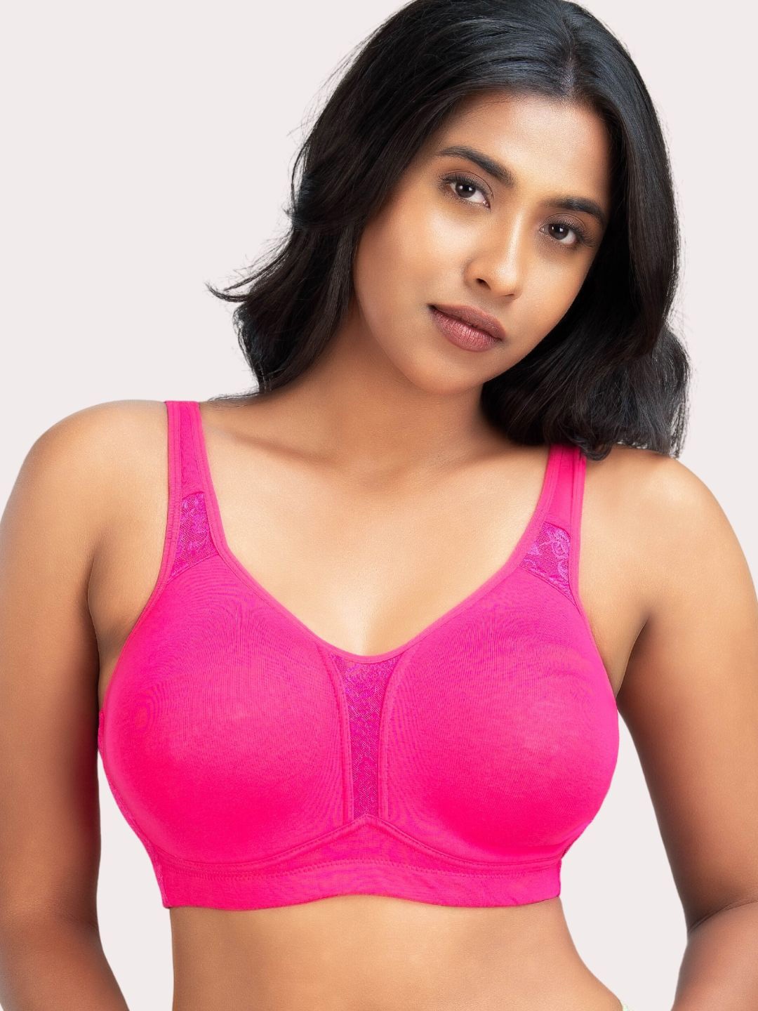 

BRIDA LADIES INNERWEAR Women Full Coverage Seamless T-Shirt Bra, Fuchsia