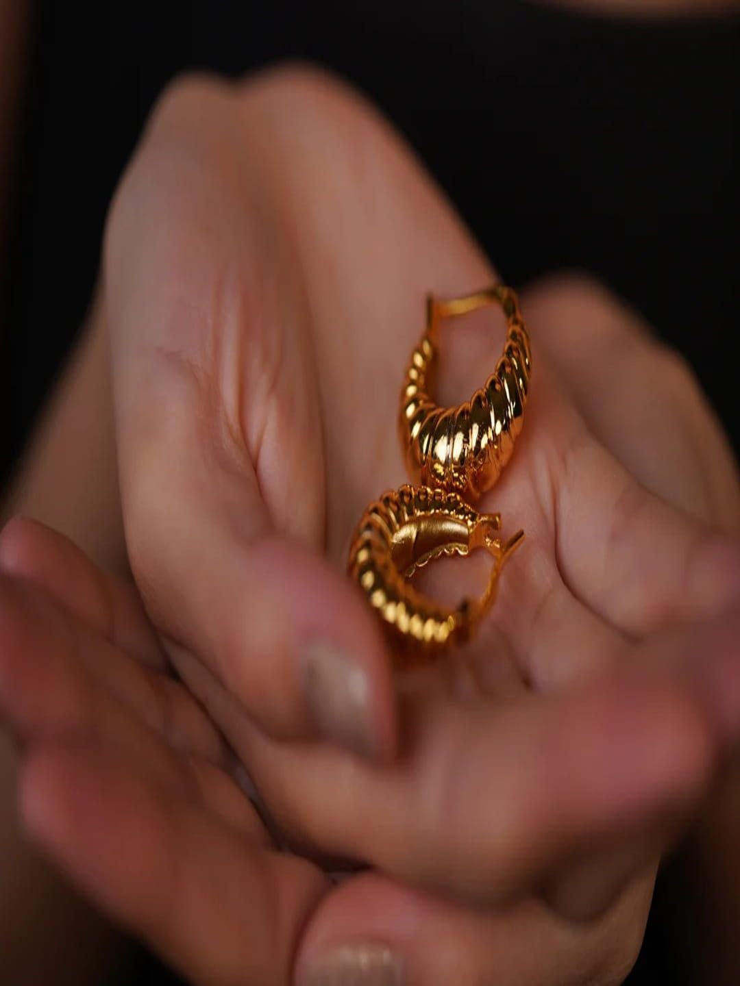 

DIATOMS Circular Hoop Earrings, Gold