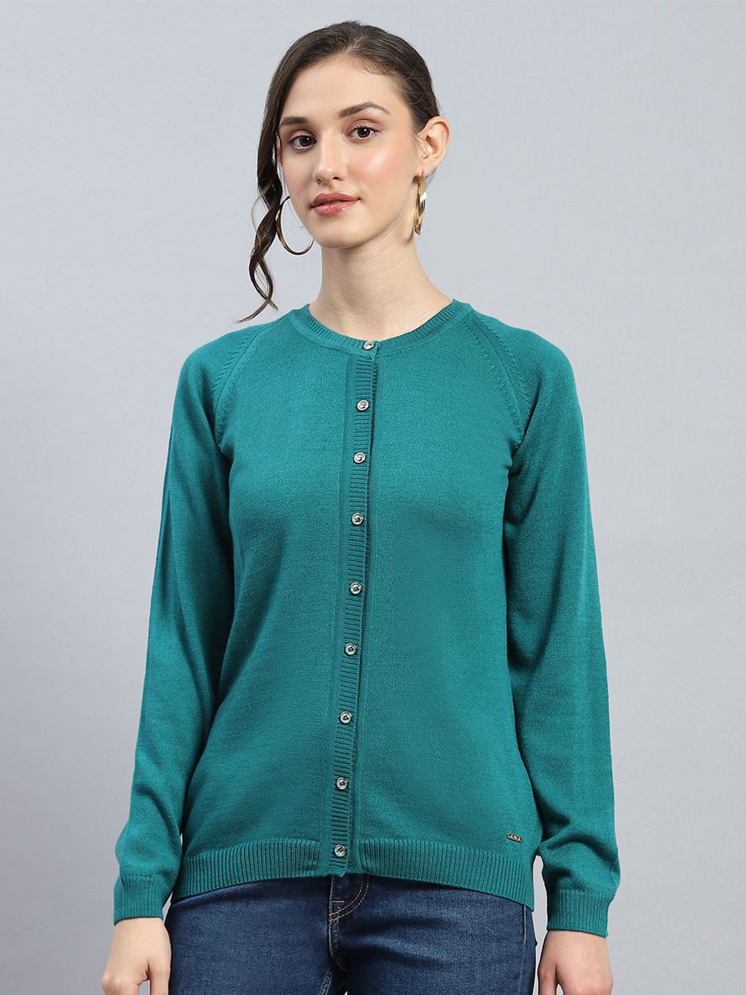 

Monte Carlo Women Woollen Cardigan, Green