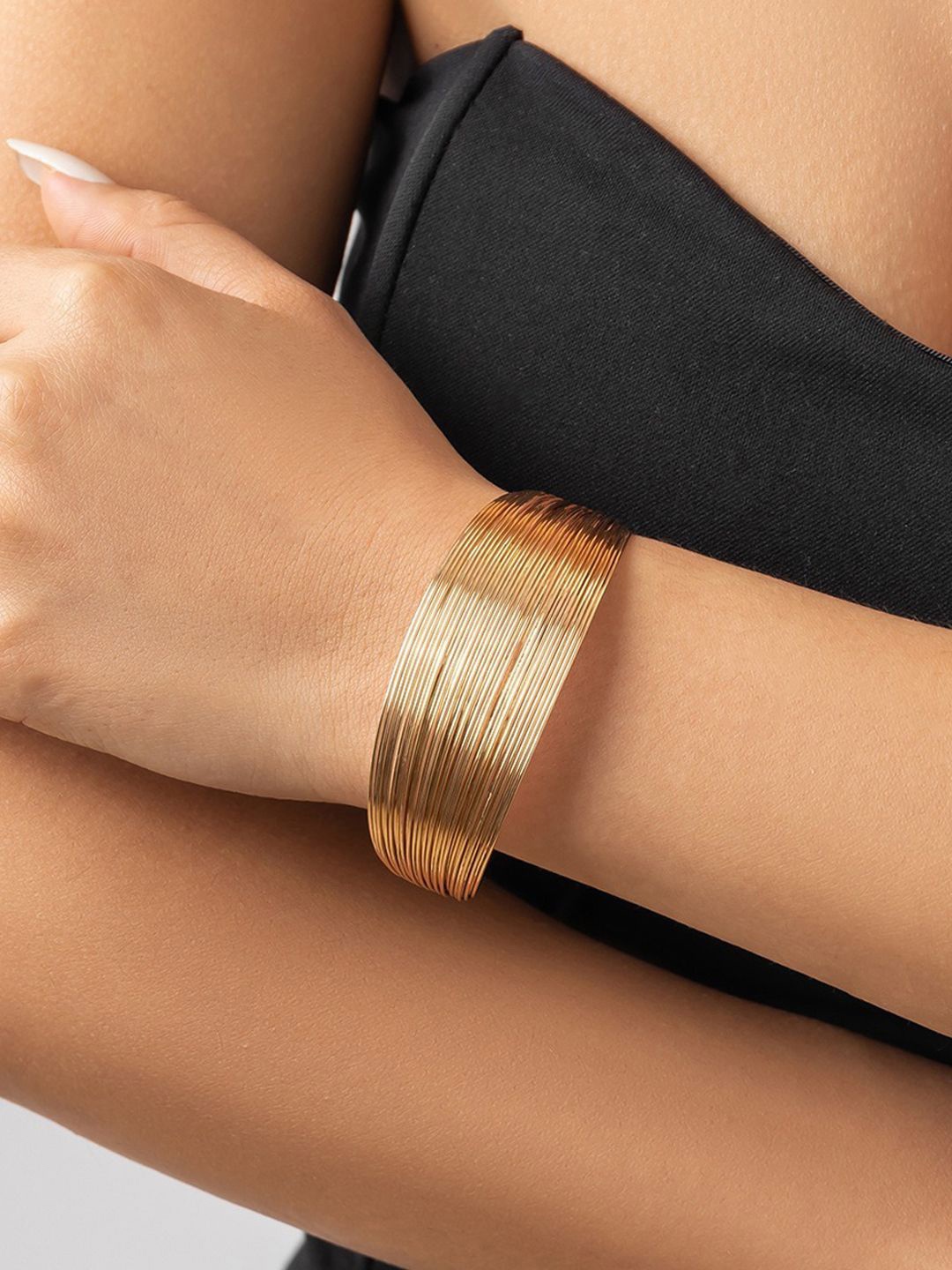 

Jewels Galaxy Gold-Plated Cuff Bracelet