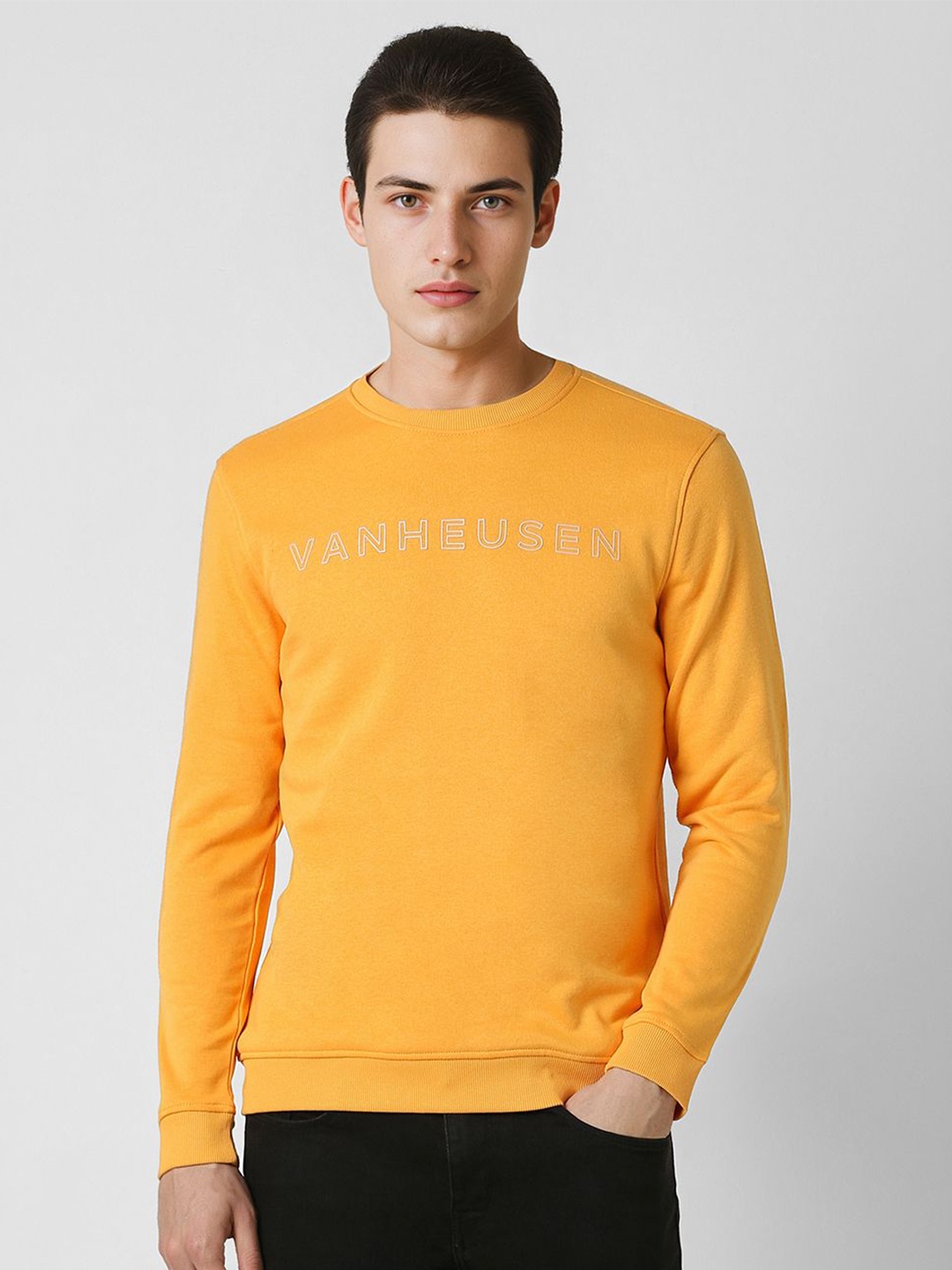 

Van Heusen Sport Men Printed Sweatshirt, Yellow